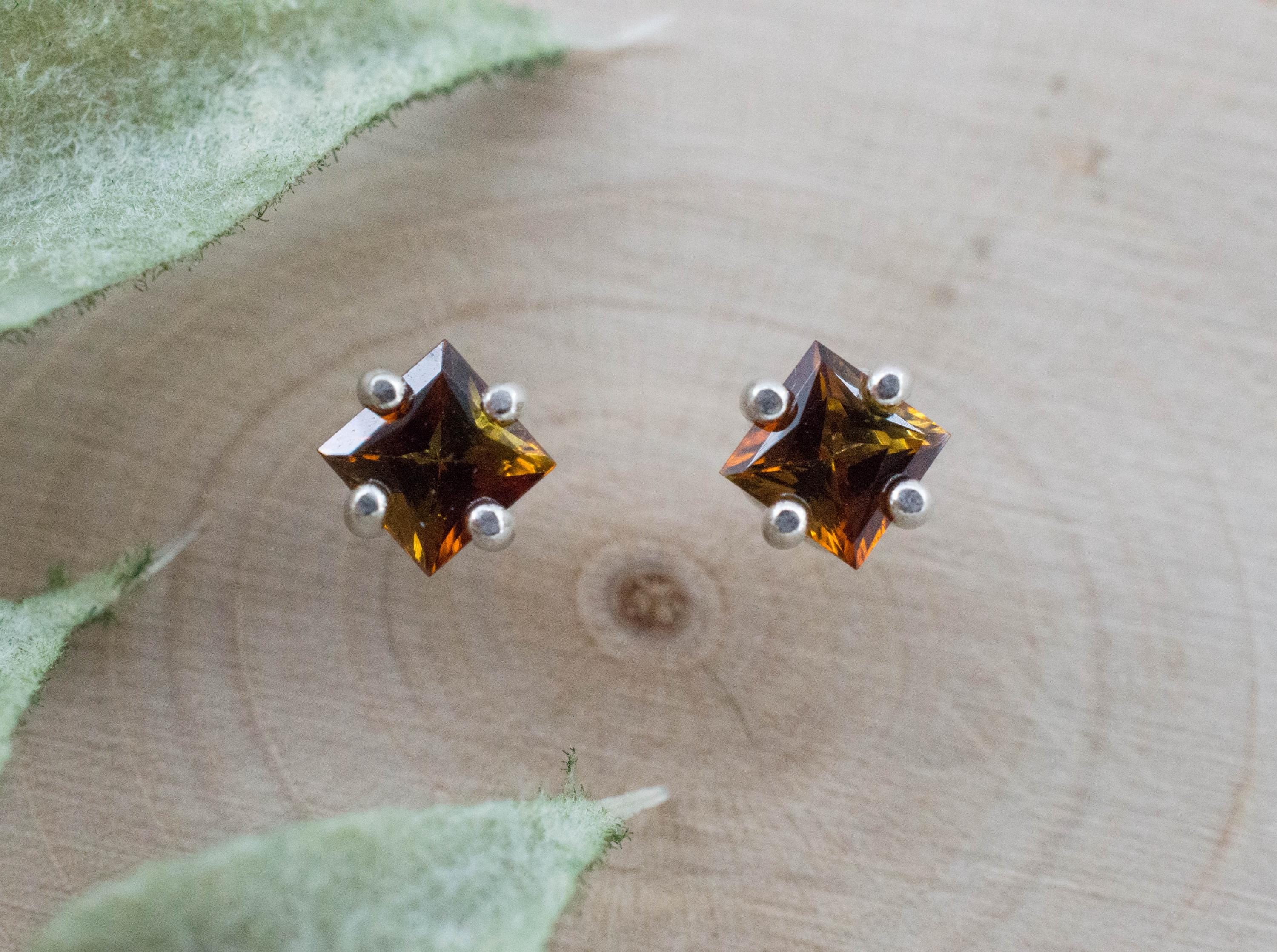 Sunset Tourmaline Earrings; Natural Untreated Tanzania Tourmaline; 0.675cts - Mark Oliver Gems