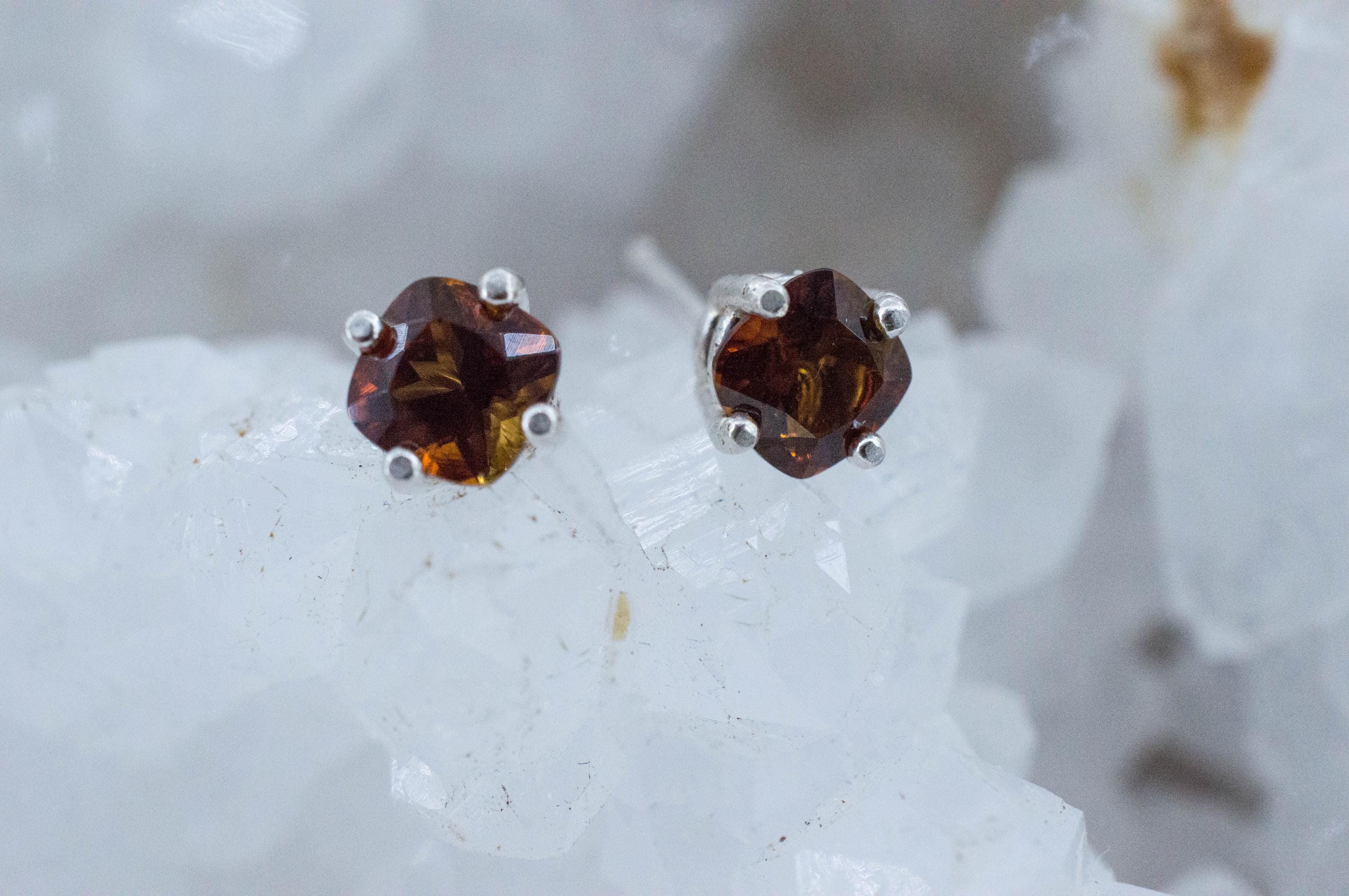Sunset Tourmaline Earrings; Natural Untreated Tanzania Tourmaline; 1.185cts - Mark Oliver Gems
