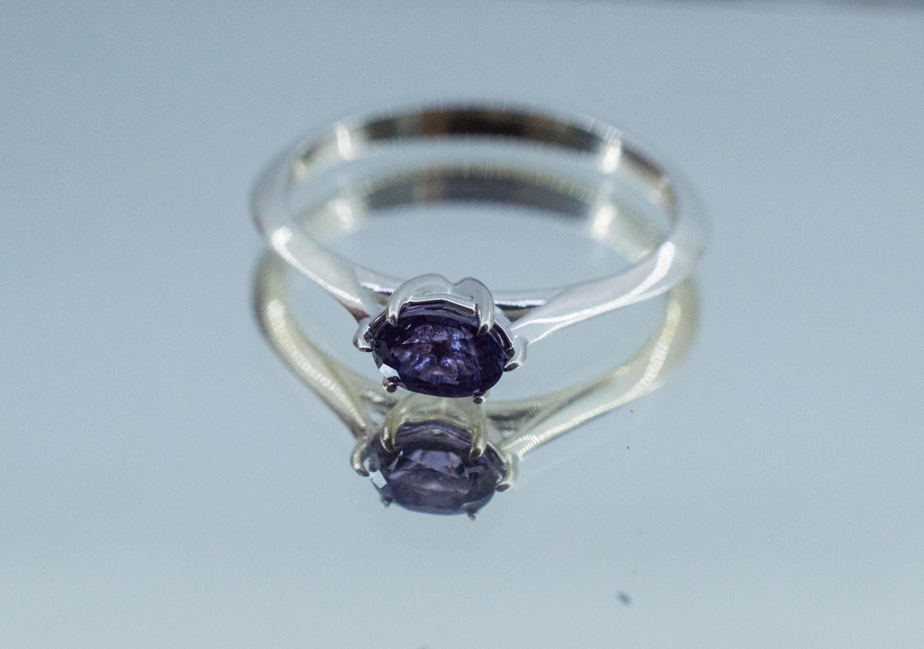 Purple Sapphire Ring, Natural Untreated Tanzania Umba Sapphire; 0.485cts - Mark Oliver Gems