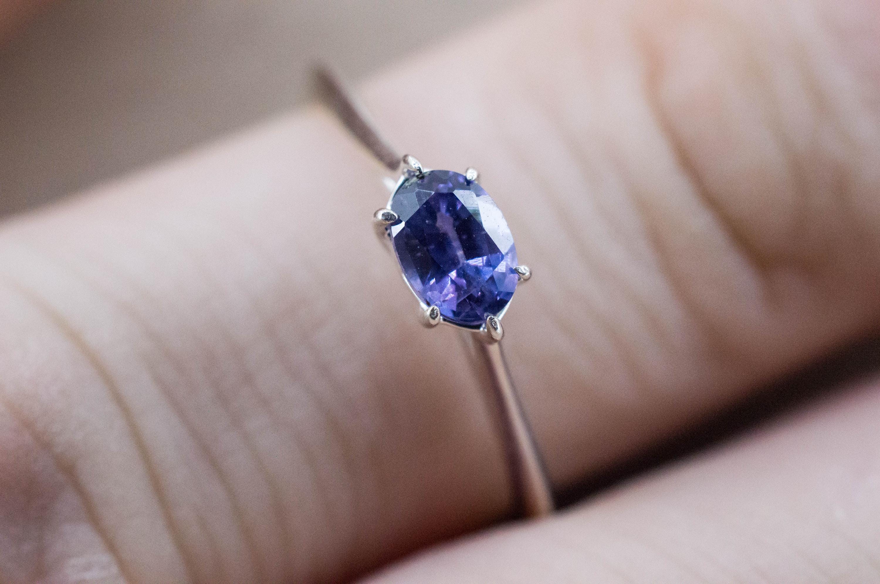 Purple Sapphire Ring, Natural Untreated Tanzania Umba Sapphire; 0.485cts - Mark Oliver Gems