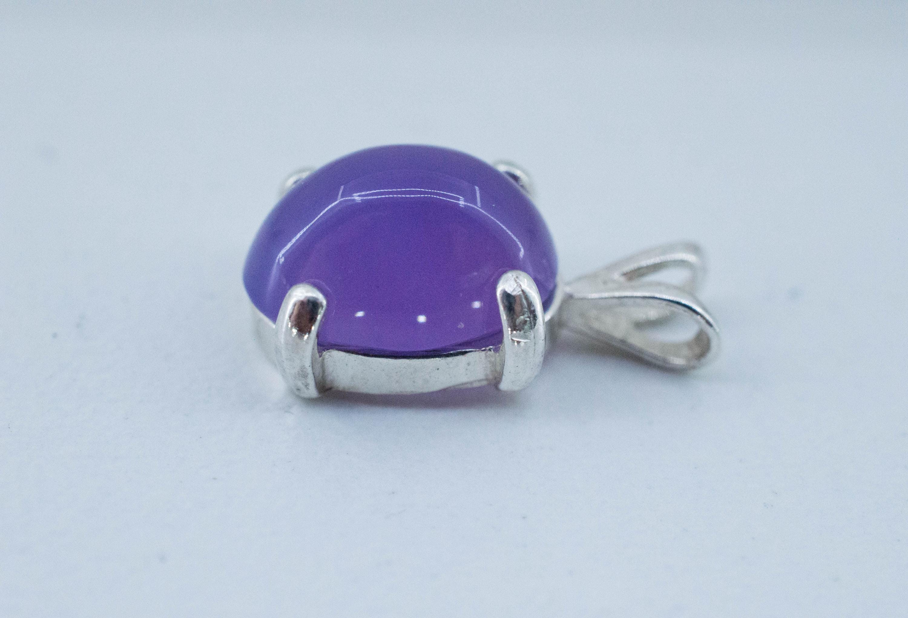 Purple Chalcedony Pendant; Natural Untreated Ethiopia Agate; 3.350cts - Mark Oliver Gems