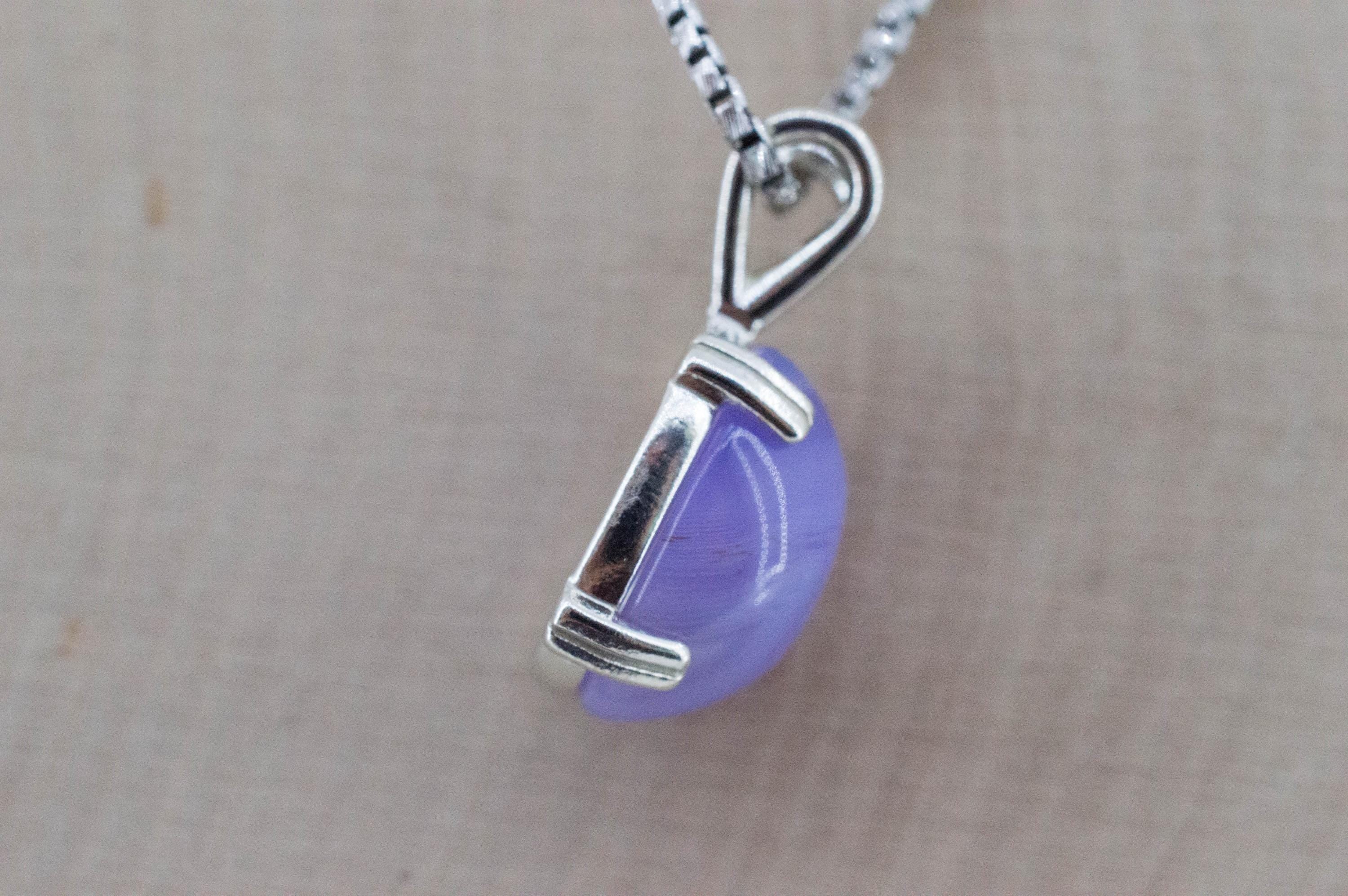 Purple Chalcedony Pendant; Natural Untreated Ethiopia Agate; 5.450cts - Mark Oliver Gems