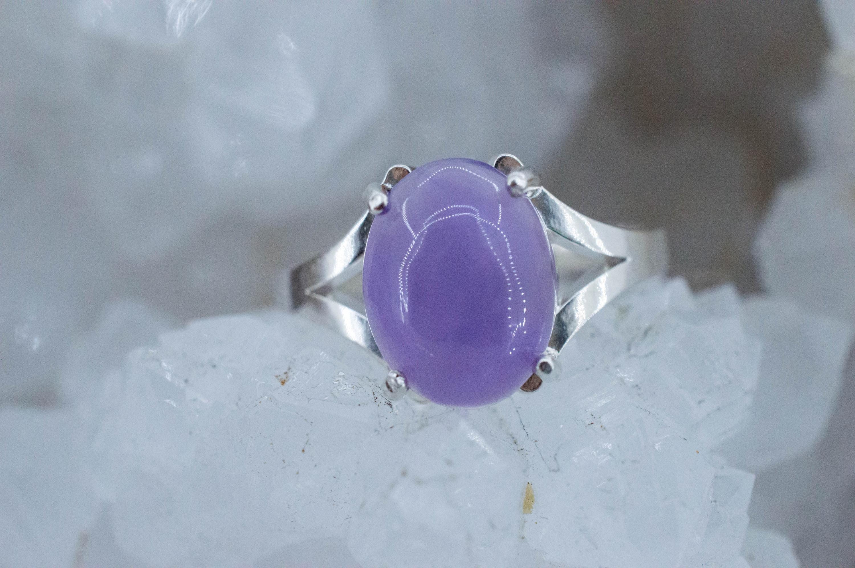 Purple Chalcedony Ring; Natural Untreated Ethiopia Agate; 2.635cts - Mark Oliver Gems