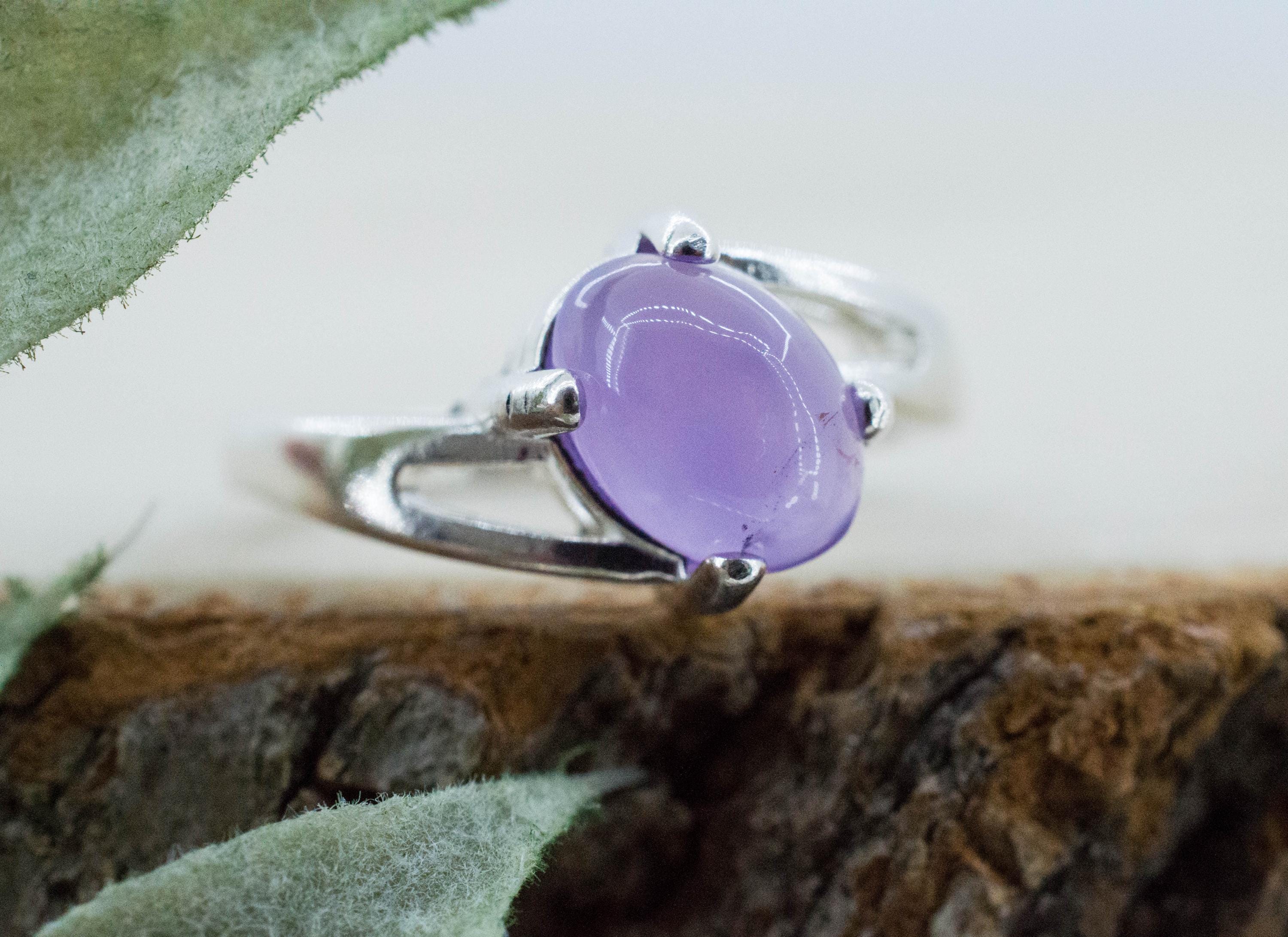 Purple Chalcedony Ring; Natural Untreated Ethiopia Agate; 1.700cts - Mark Oliver Gems