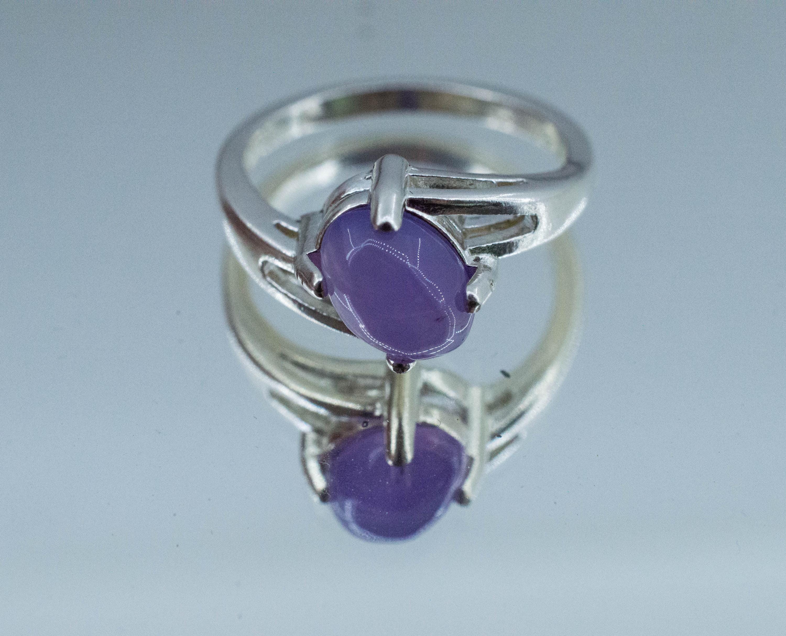 Purple Chalcedony Ring; Natural Untreated Ethiopia Agate; 1.700cts - Mark Oliver Gems