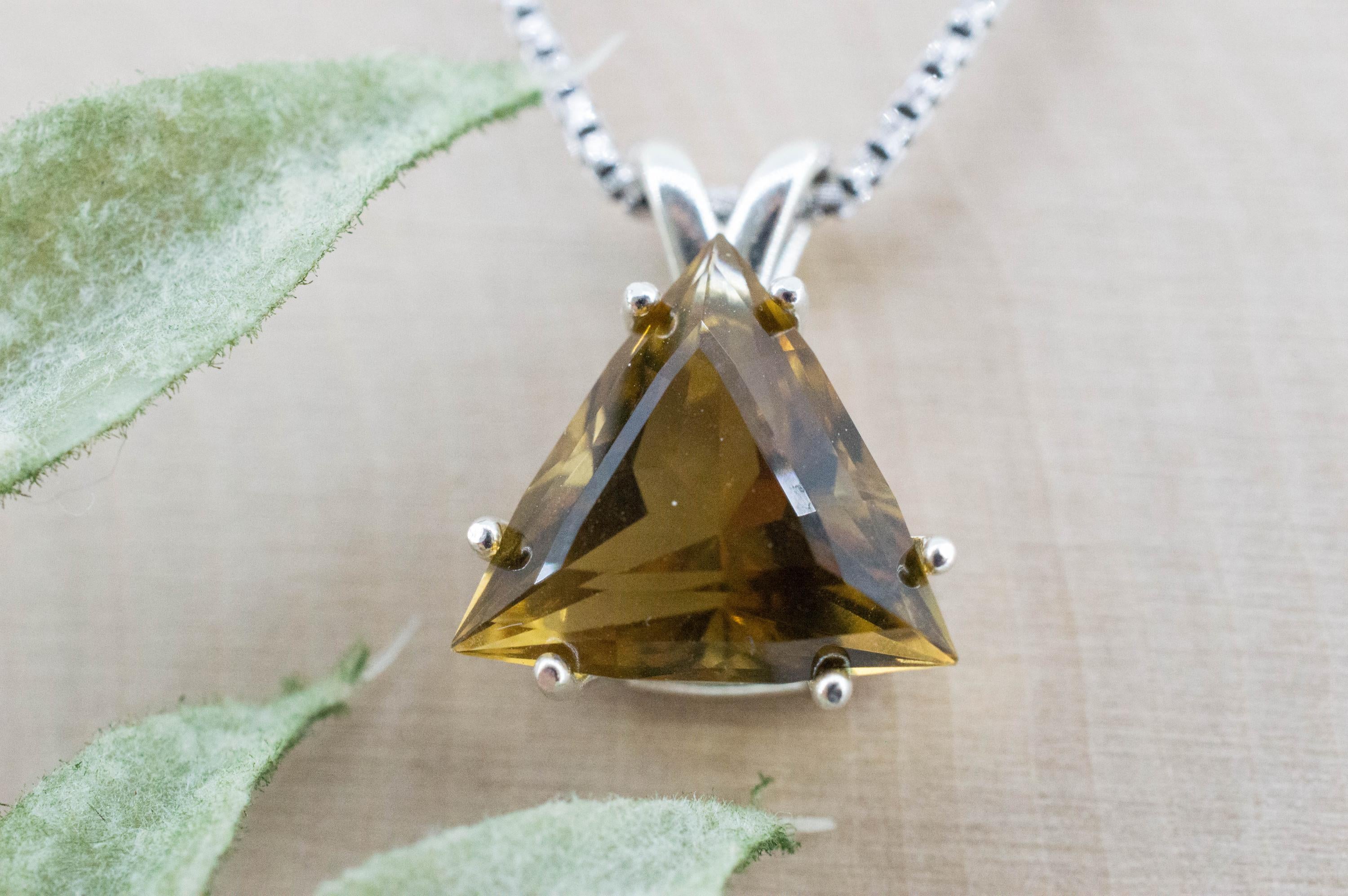 Citrine Pendant; Natural Untreated Congo Citrine; 5.225cts - Mark Oliver Gems