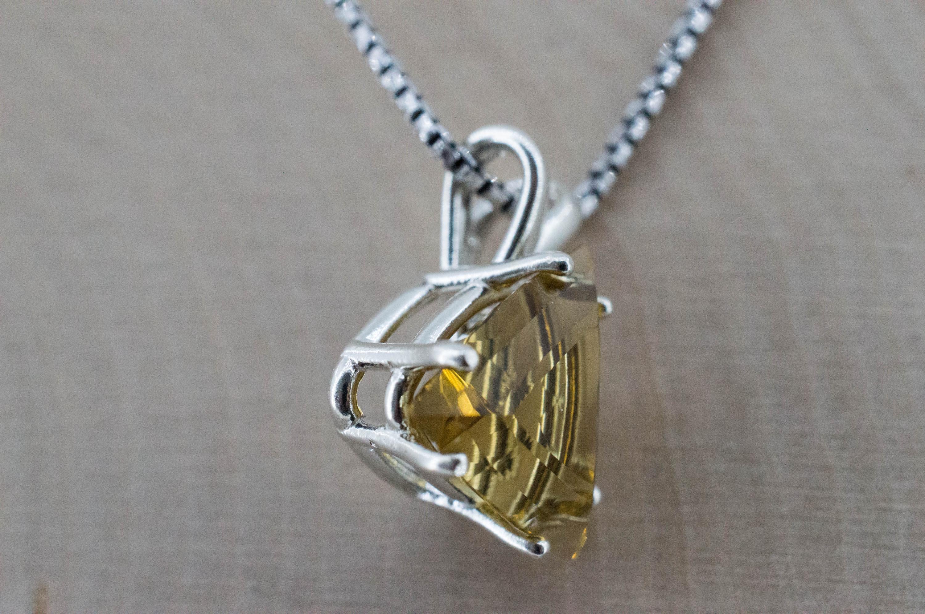 Citrine Pendant; Natural Untreated Congo Citrine; 5.225cts - Mark Oliver Gems