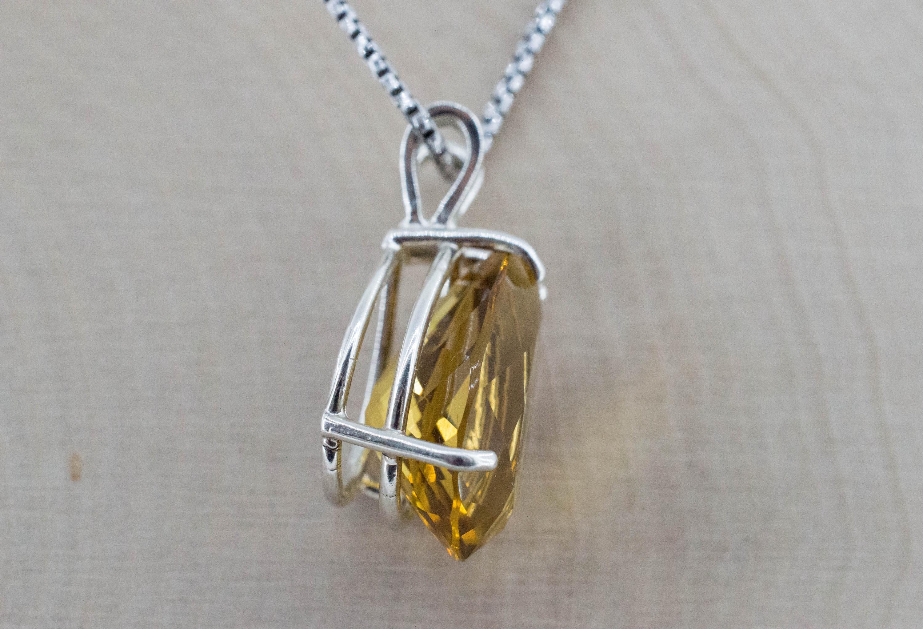 Citrine Pendant; Natural Untreated Congo Citrine; 11.775cts - Mark Oliver Gems