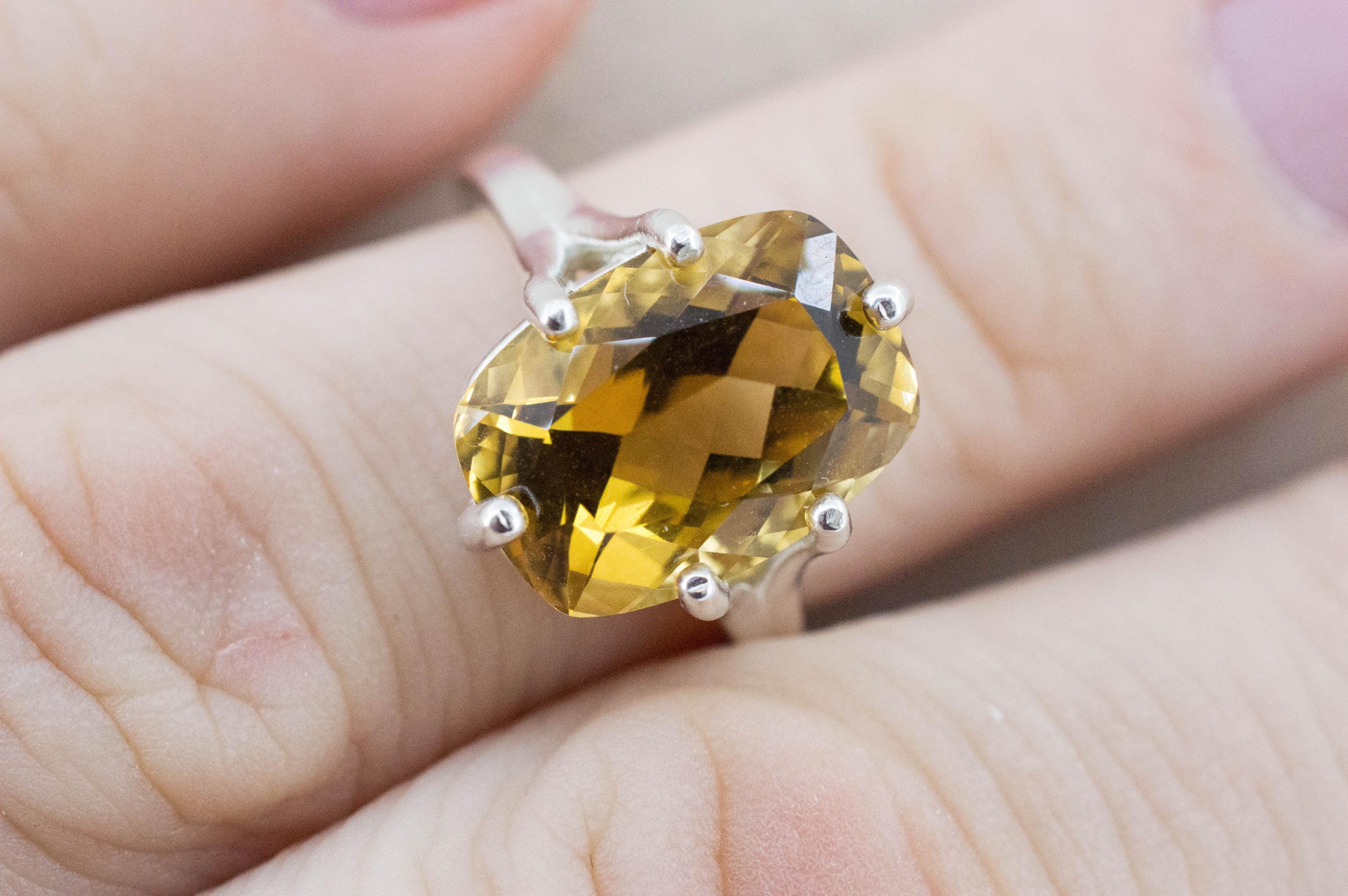 Citrine Ring; Natural Untreated Congo Citrine; 6.085cts - Mark Oliver Gems