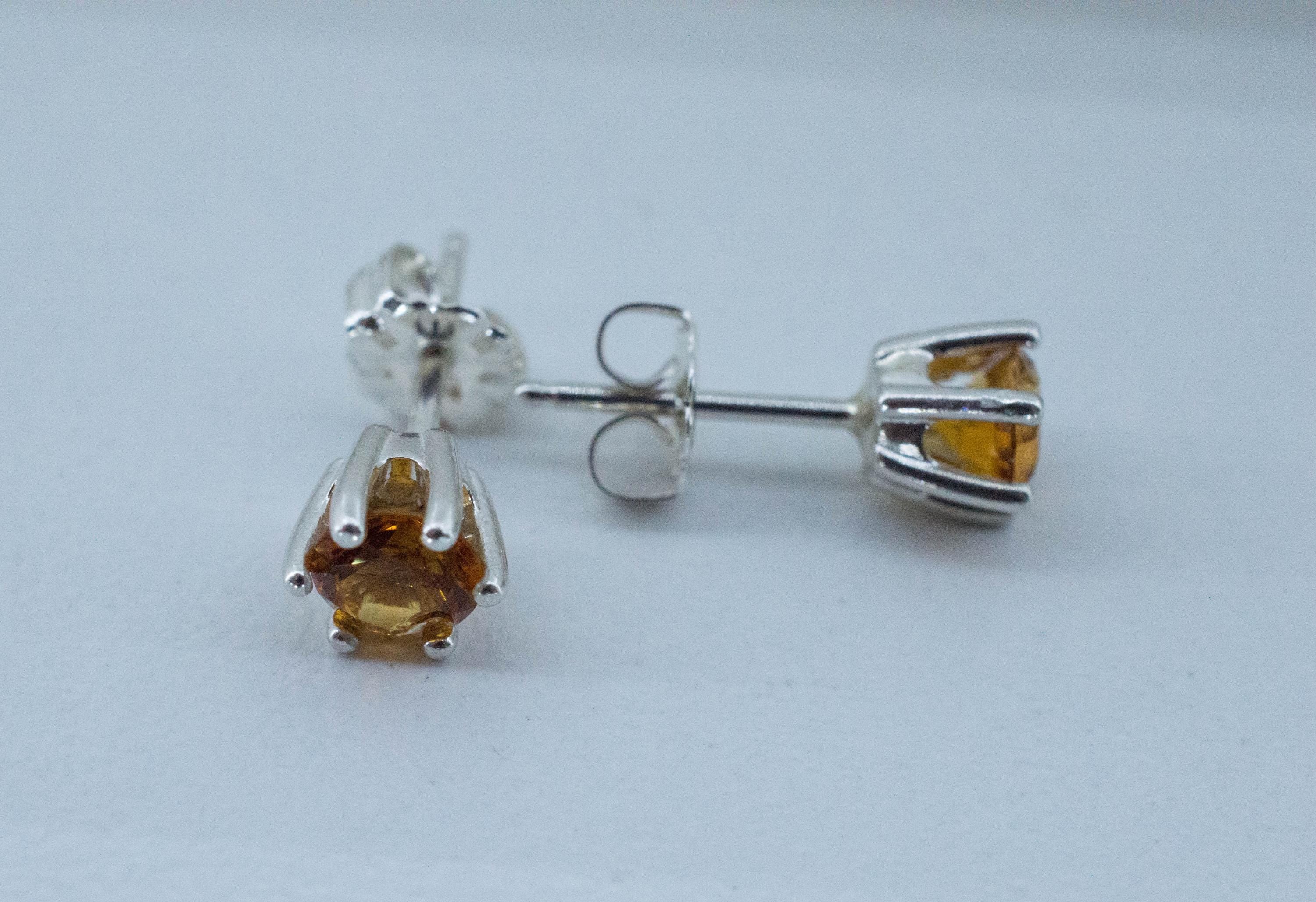 Citrine Earrings; Natural Untreated Uruguay Citrine; 0.795cts - Mark Oliver Gems