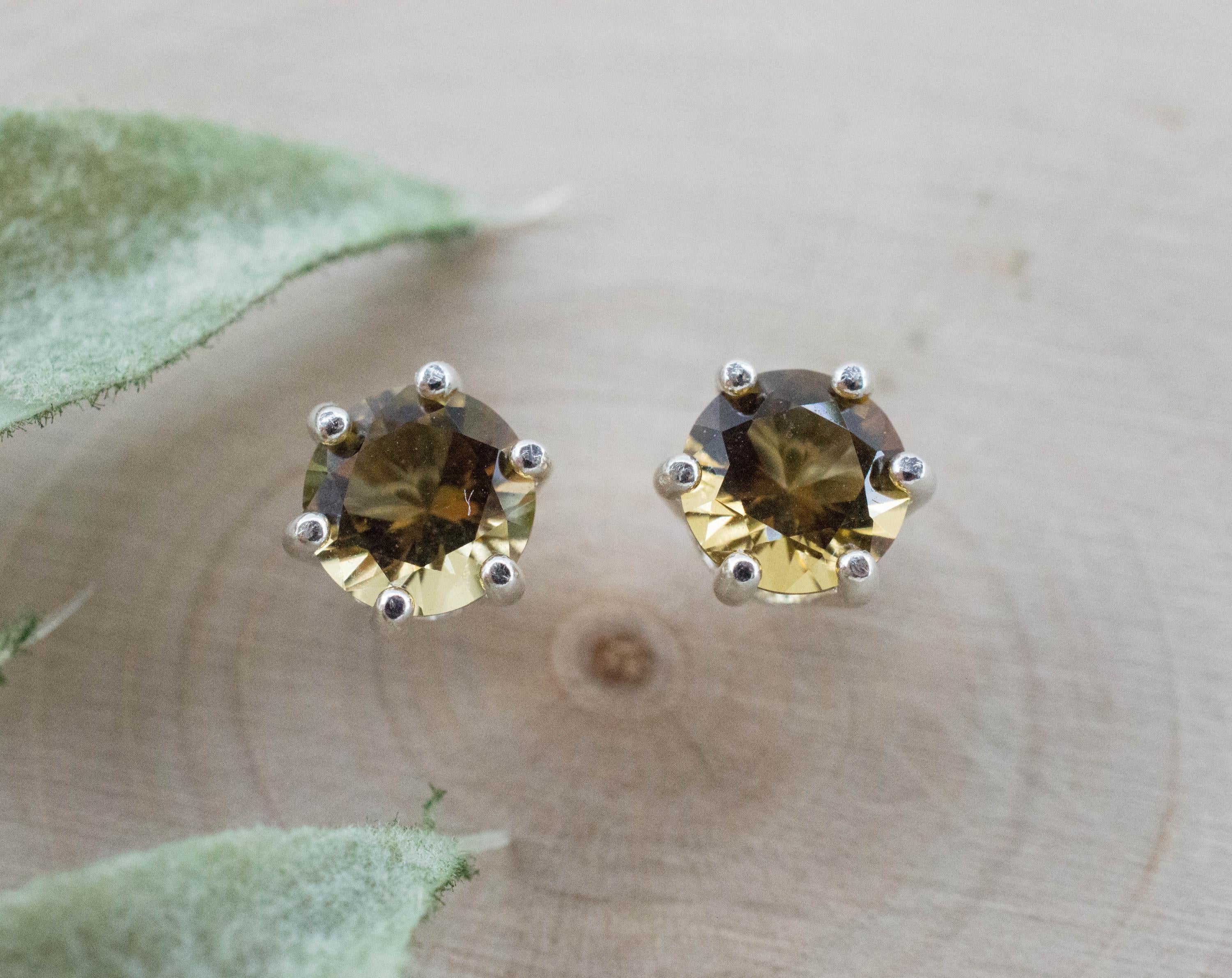 Citrine Earrings; Natural Untreated Congo Citrine; 1.325cts - Mark Oliver Gems