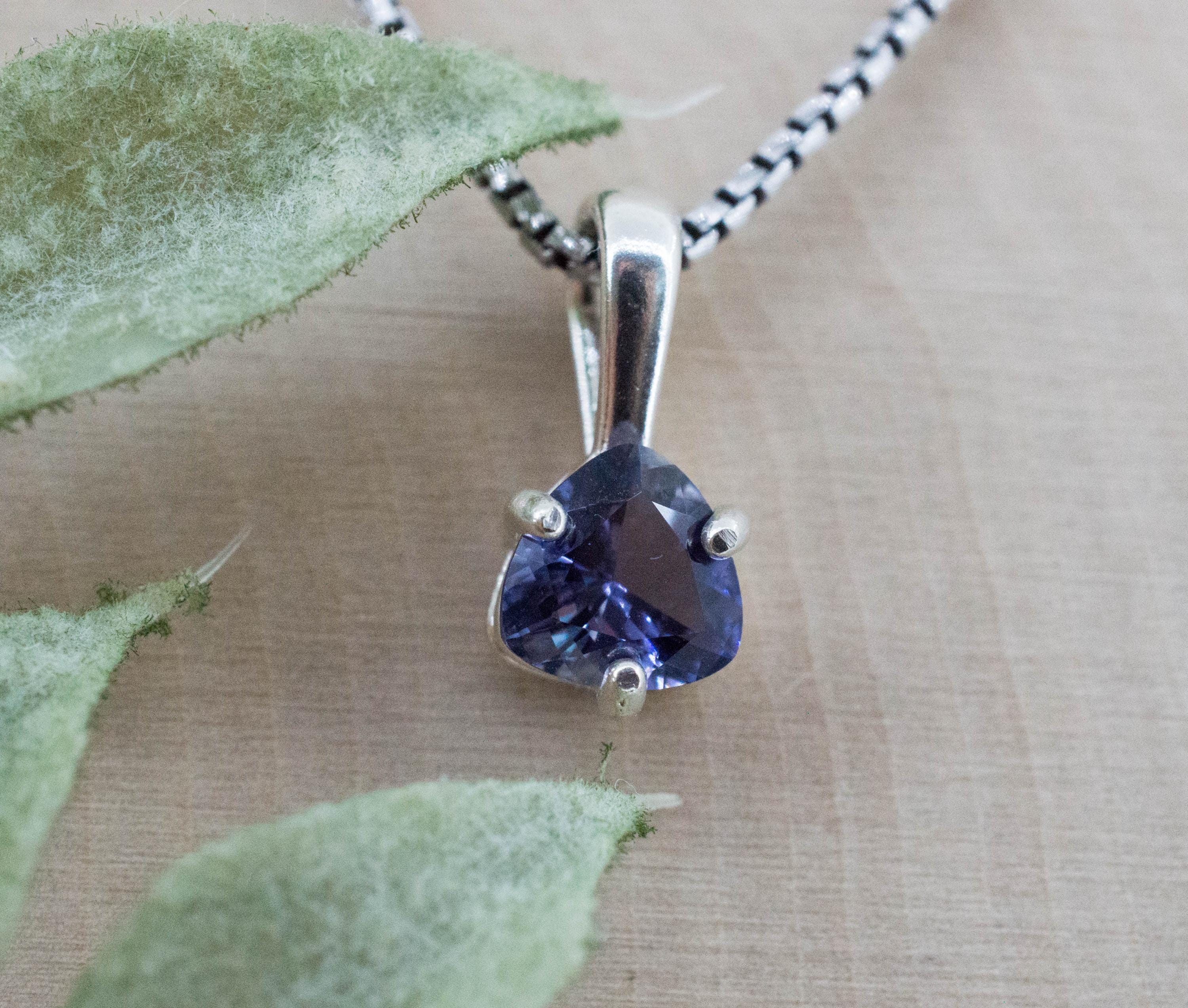 Iolite Pendant; Natural Untreated Tanzania Iolite; 0.750cts - Mark Oliver Gems