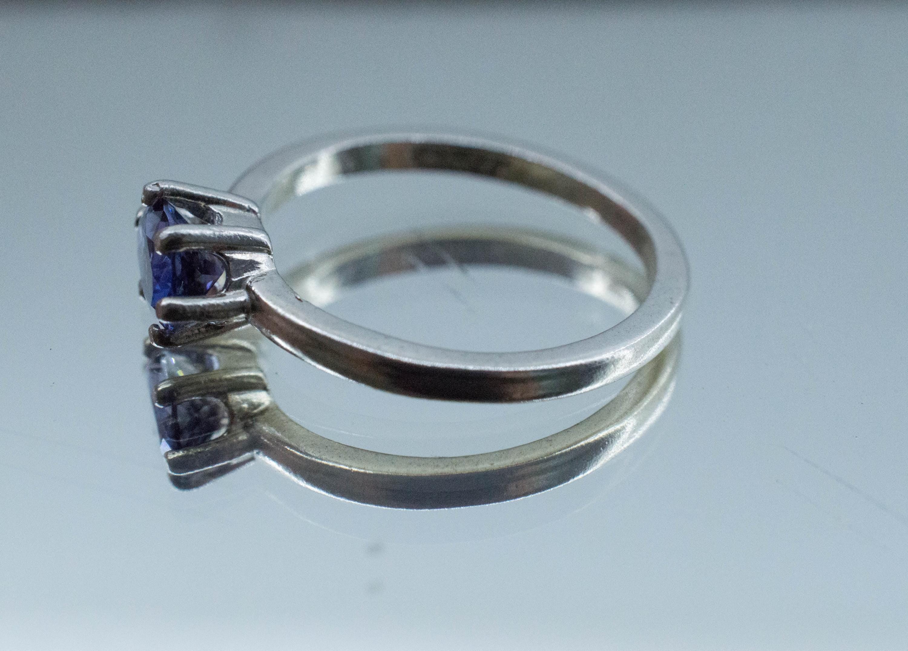 Iolite Ring; Natural Untreated Tanzania Iolite; 0.600cts - Mark Oliver Gems