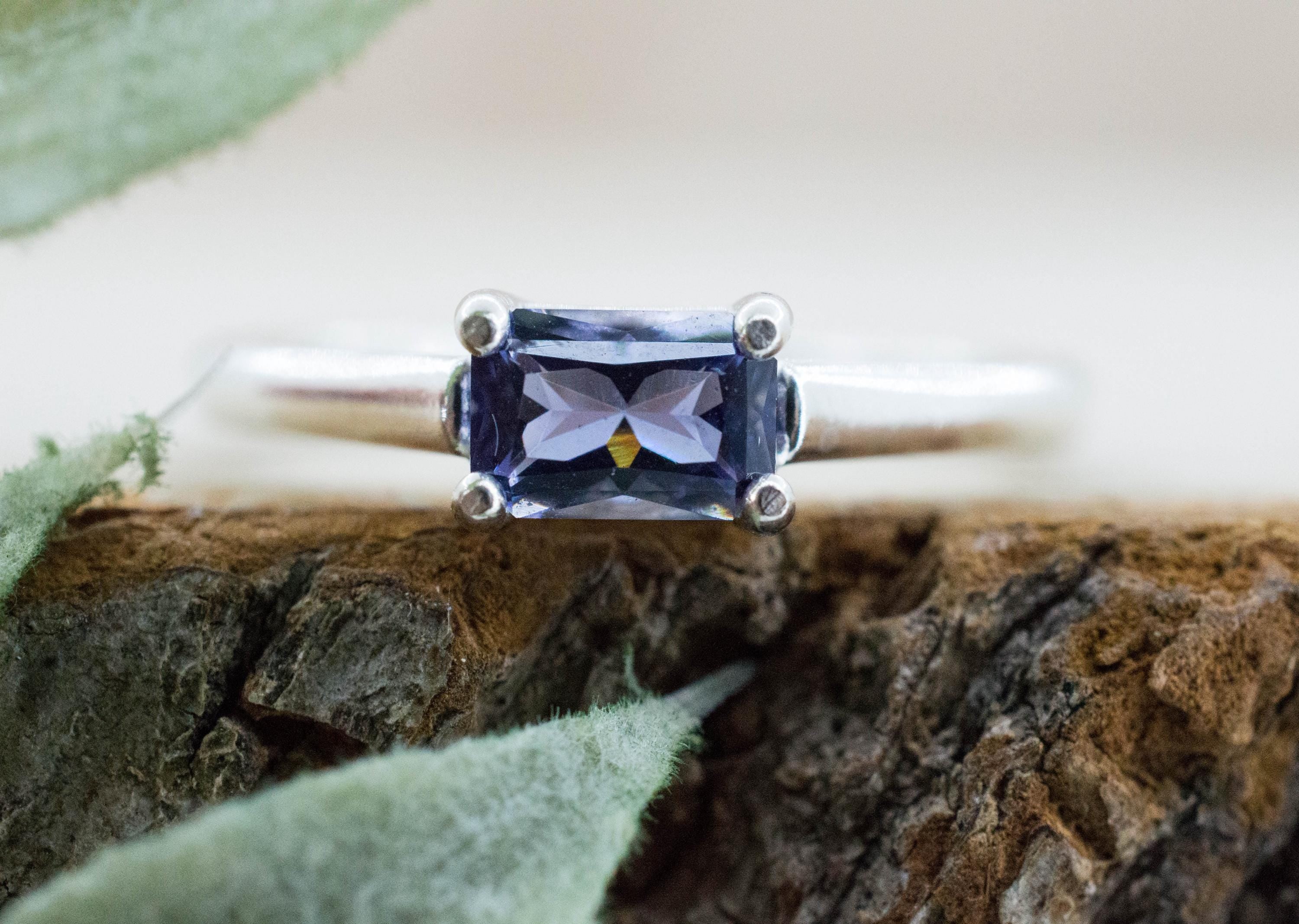 Iolite Ring; Natural Untreated Tanzania Iolite; 0.465cts - Mark Oliver Gems