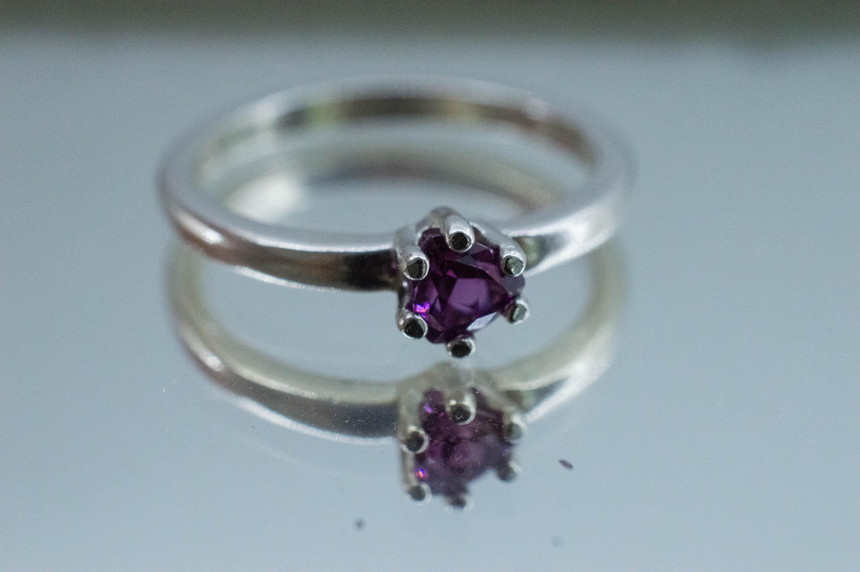 Purple Garnet Ring, Natural Untreated Rare Mozambique Garnet; 0.350cts - Mark Oliver Gems