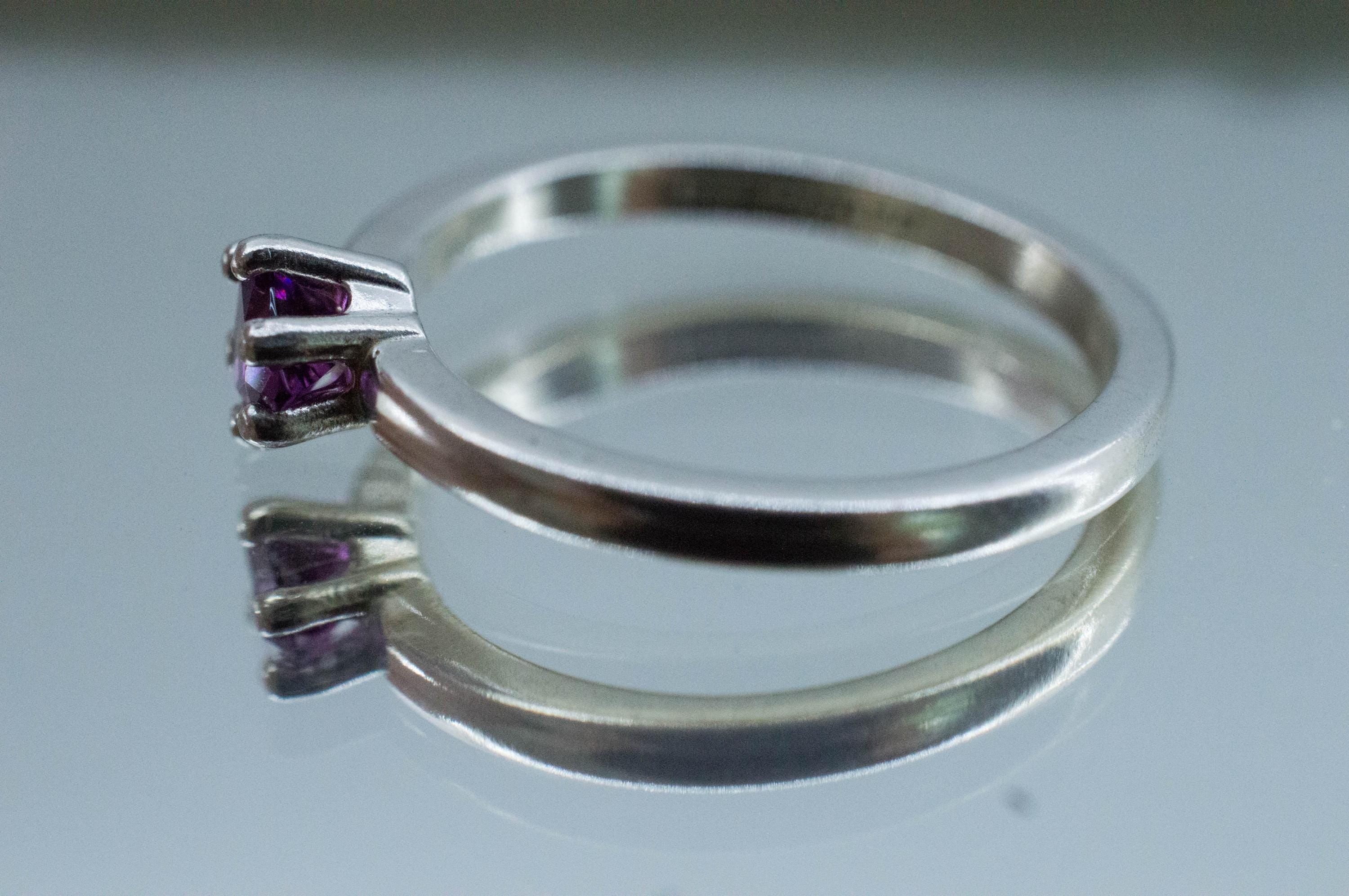 Purple Garnet Ring, Natural Untreated Rare Mozambique Garnet; 0.350cts - Mark Oliver Gems