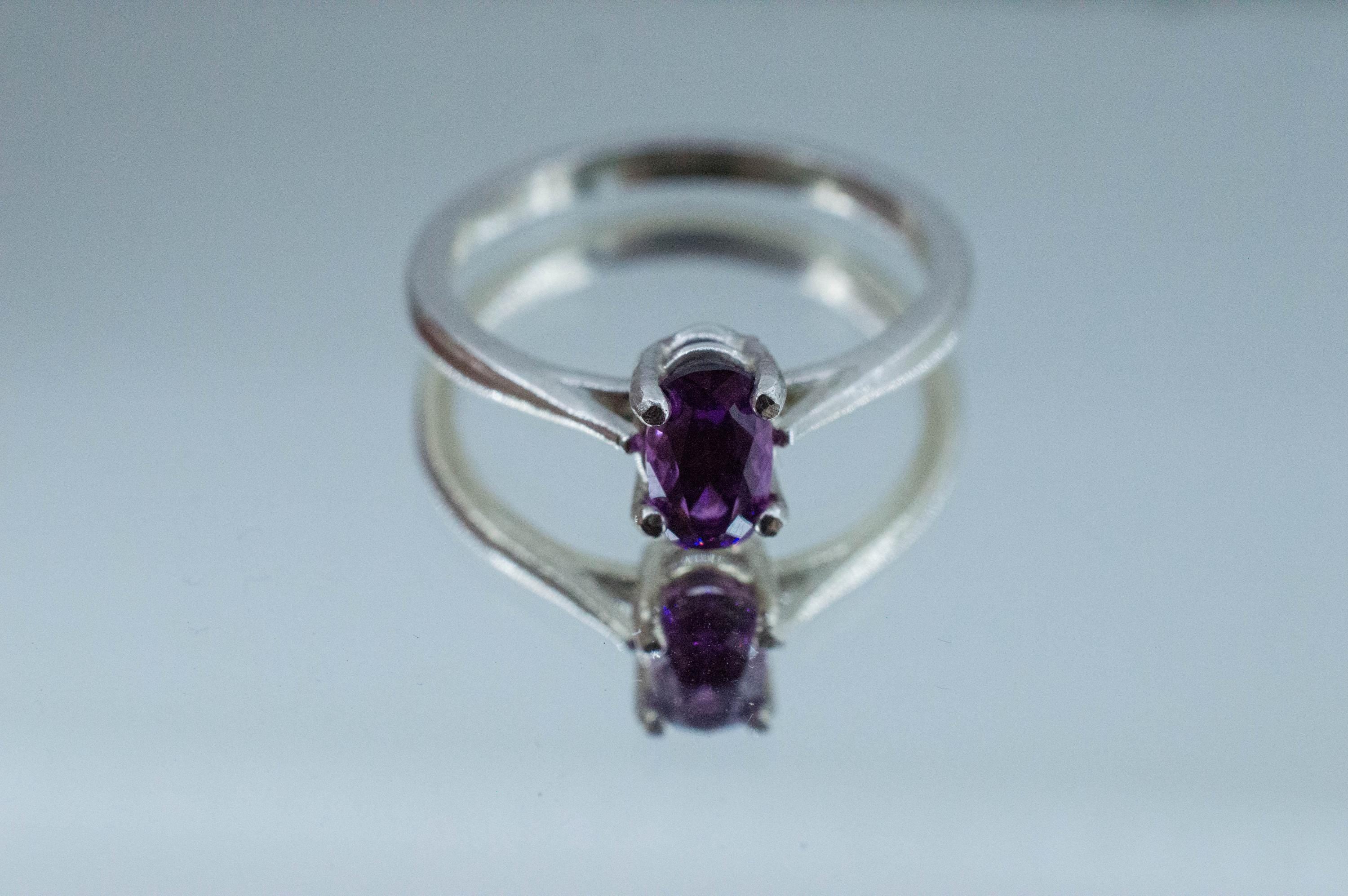 Purple Garnet Ring, Natural Untreated Rare Mozambique Garnet; 0.760cts - Mark Oliver Gems