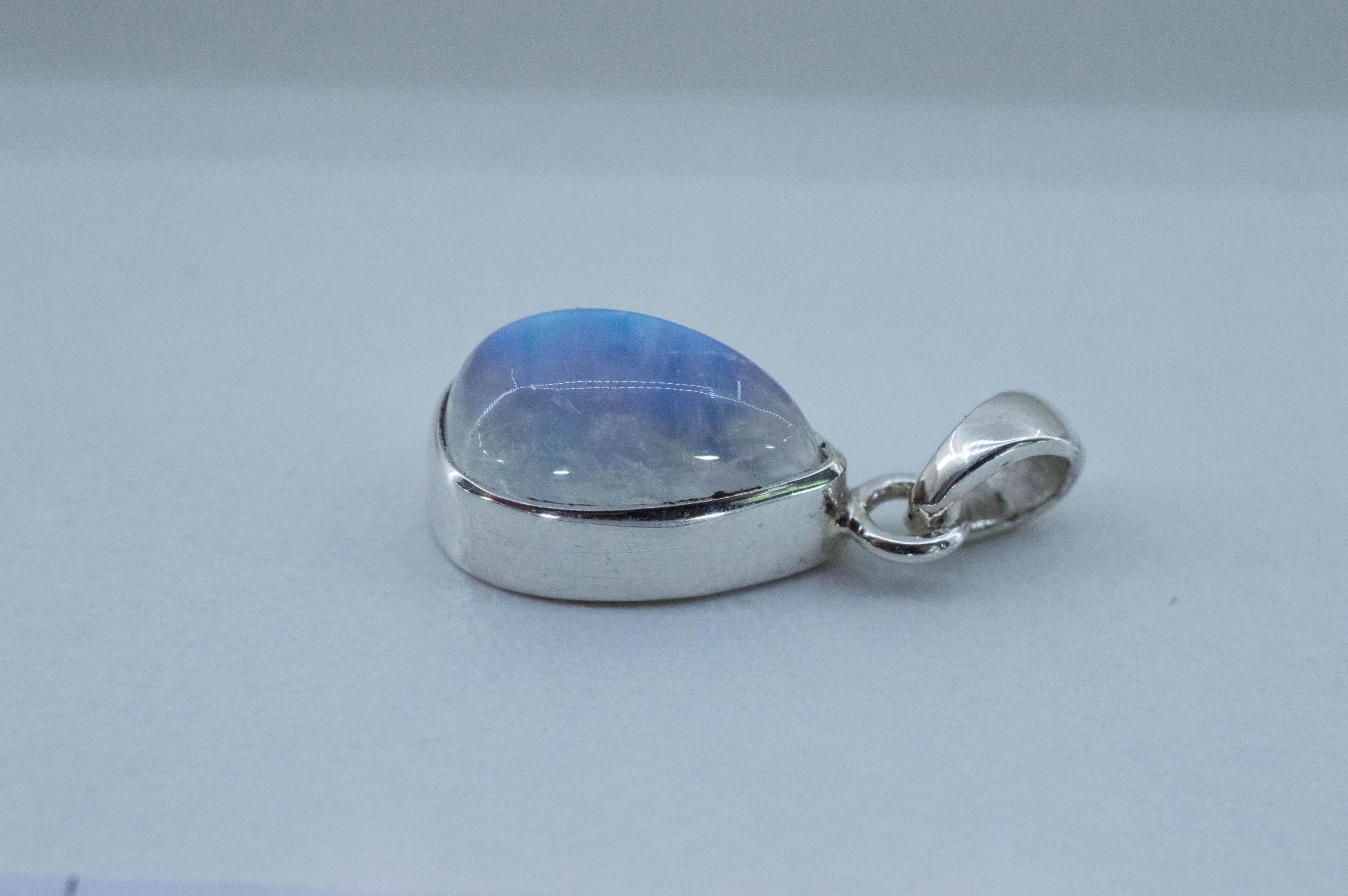 Rainbow Moonstone Pendant, Natural Untreated India Moonstone; 5.750cts - Mark Oliver Gems