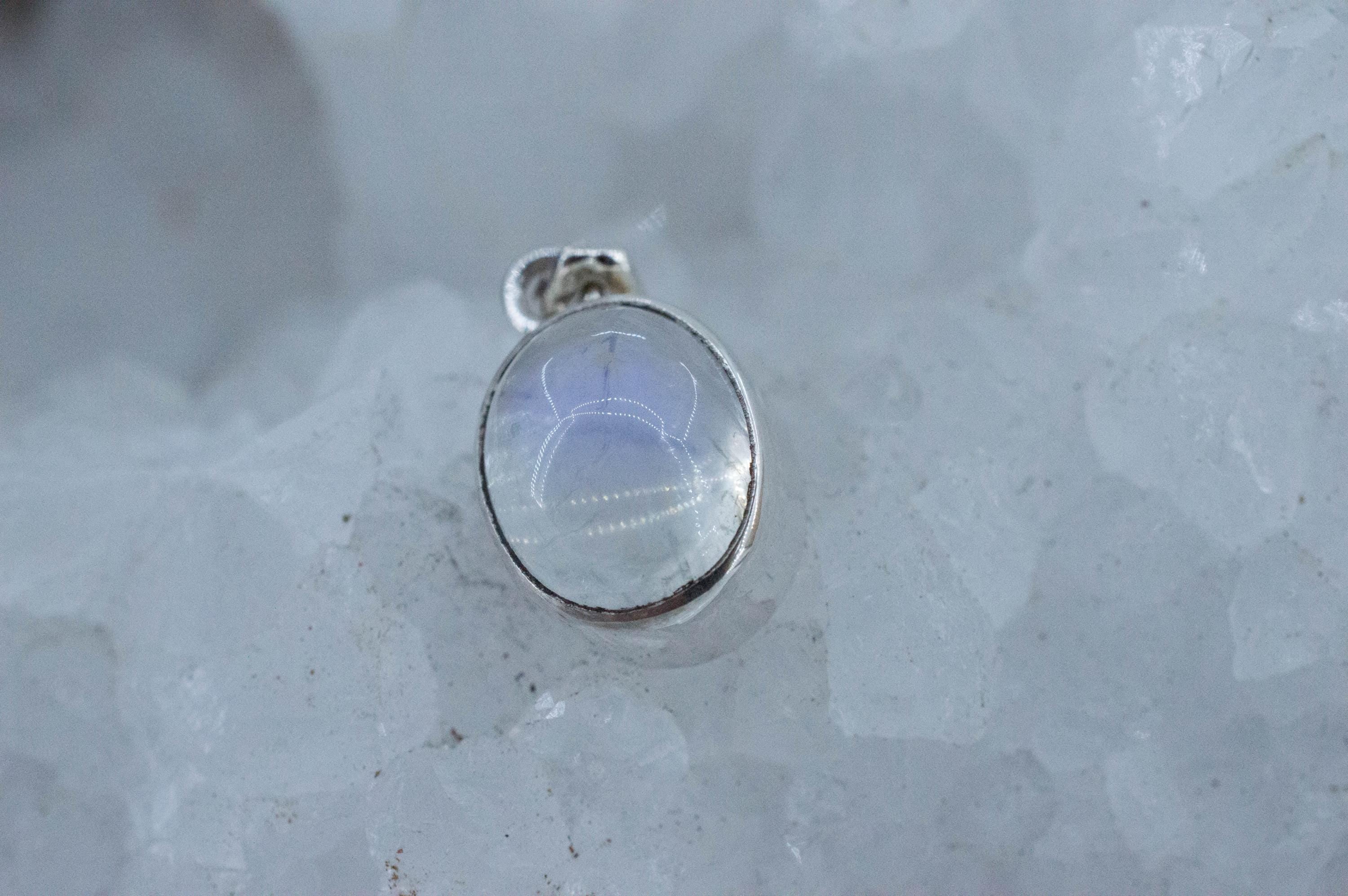 Rainbow Moonstone Pendant, Natural Untreated India Moonstone; 7.245cts - Mark Oliver Gems