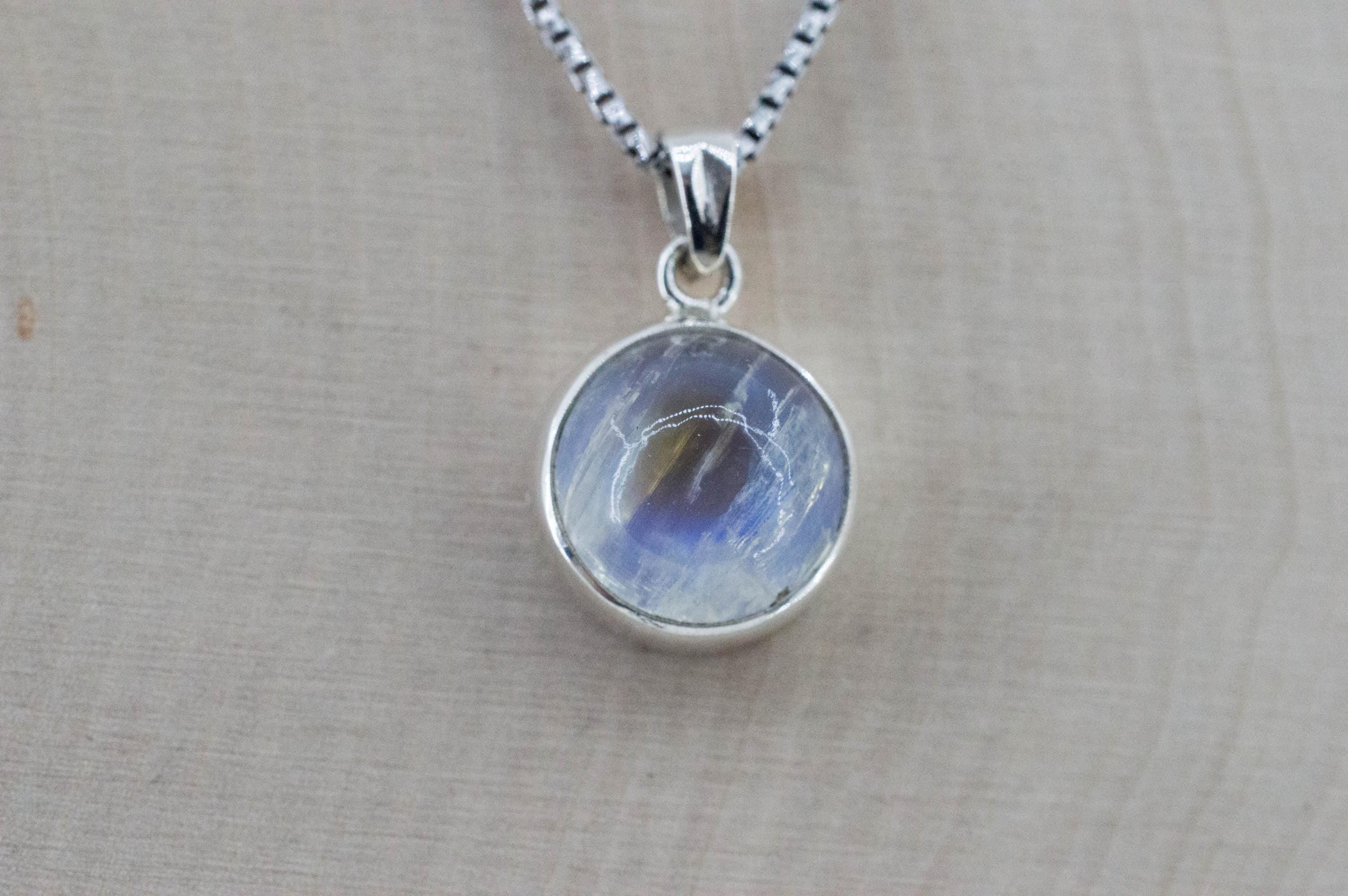 Rainbow Moonstone Pendant, Natural Untreated India Moonstone; 8.215cts - Mark Oliver Gems