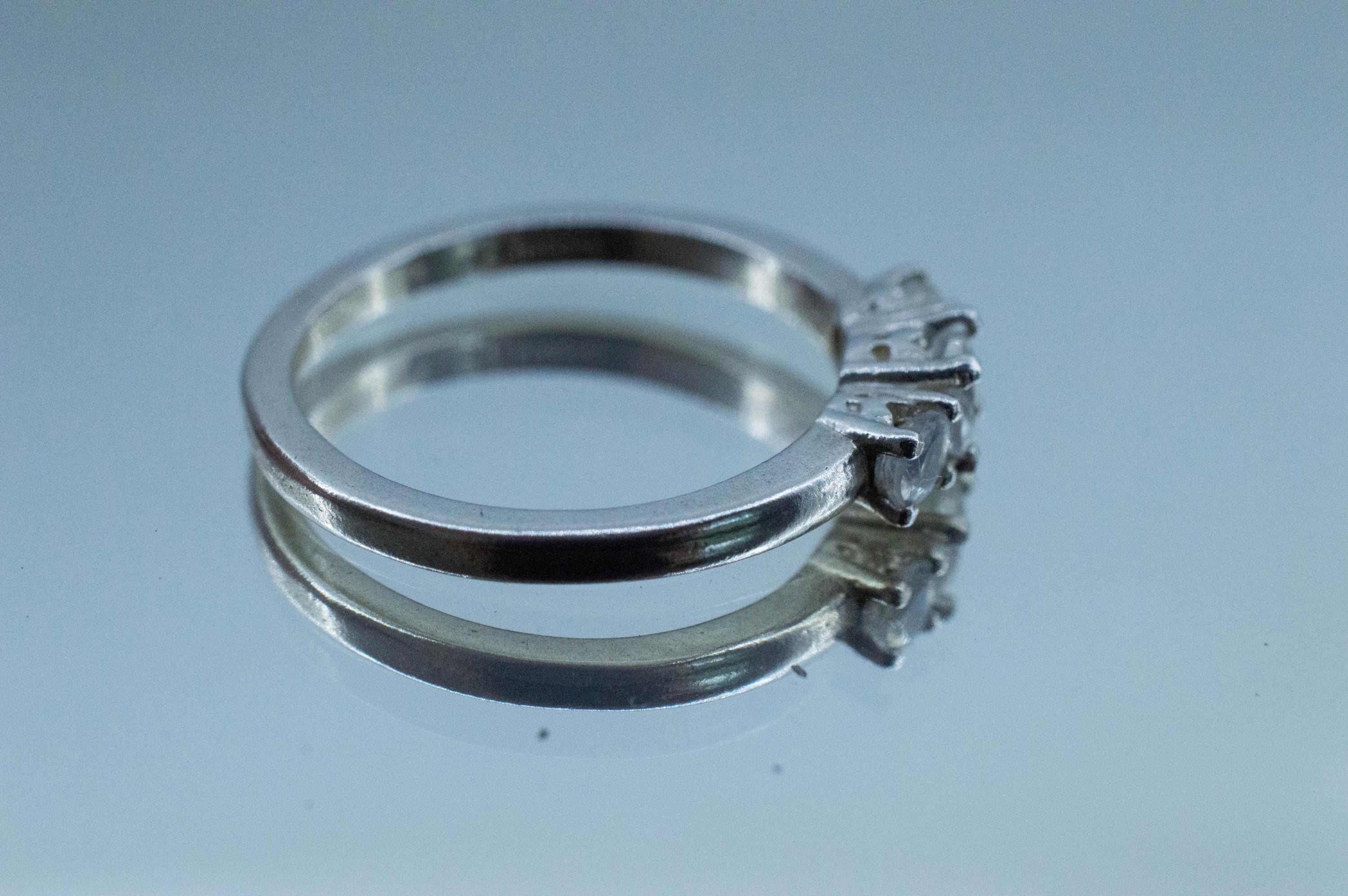 Rainbow Moonstone Ring, Natural Untreated India Moonstone; 0.395cts - Mark Oliver Gems