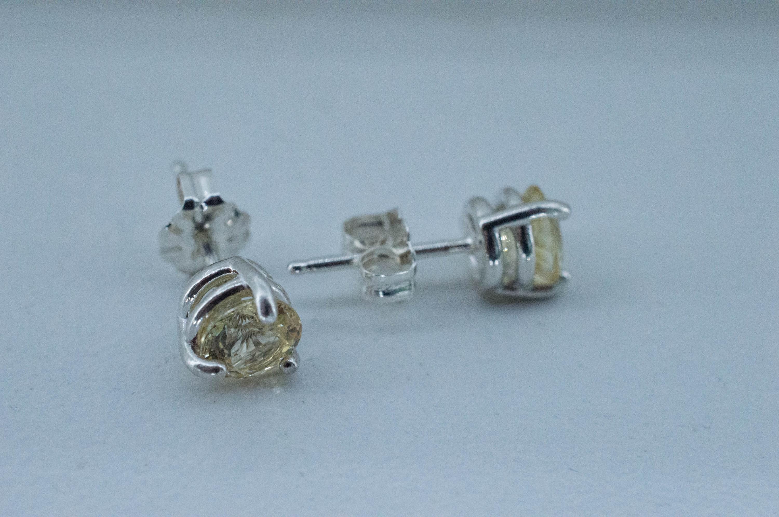 Yellow Sapphire Earrings, Natural Untreated Sri Lanka Sapphire; 1.800cts - Mark Oliver Gems