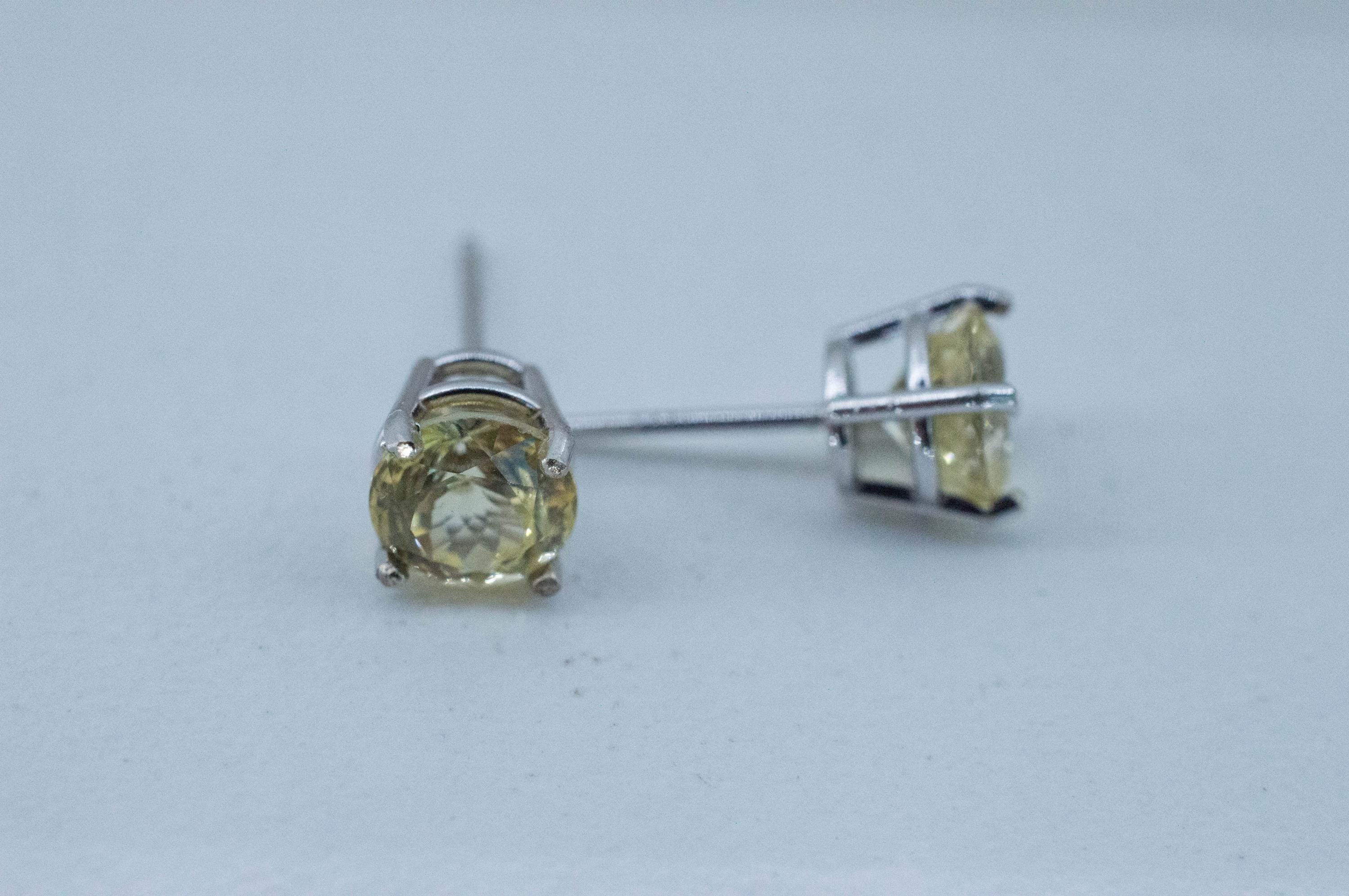 Yellow Sapphire Earrings, Natural Untreated Sri Lanka Sapphire; 2.020cts - Mark Oliver Gems