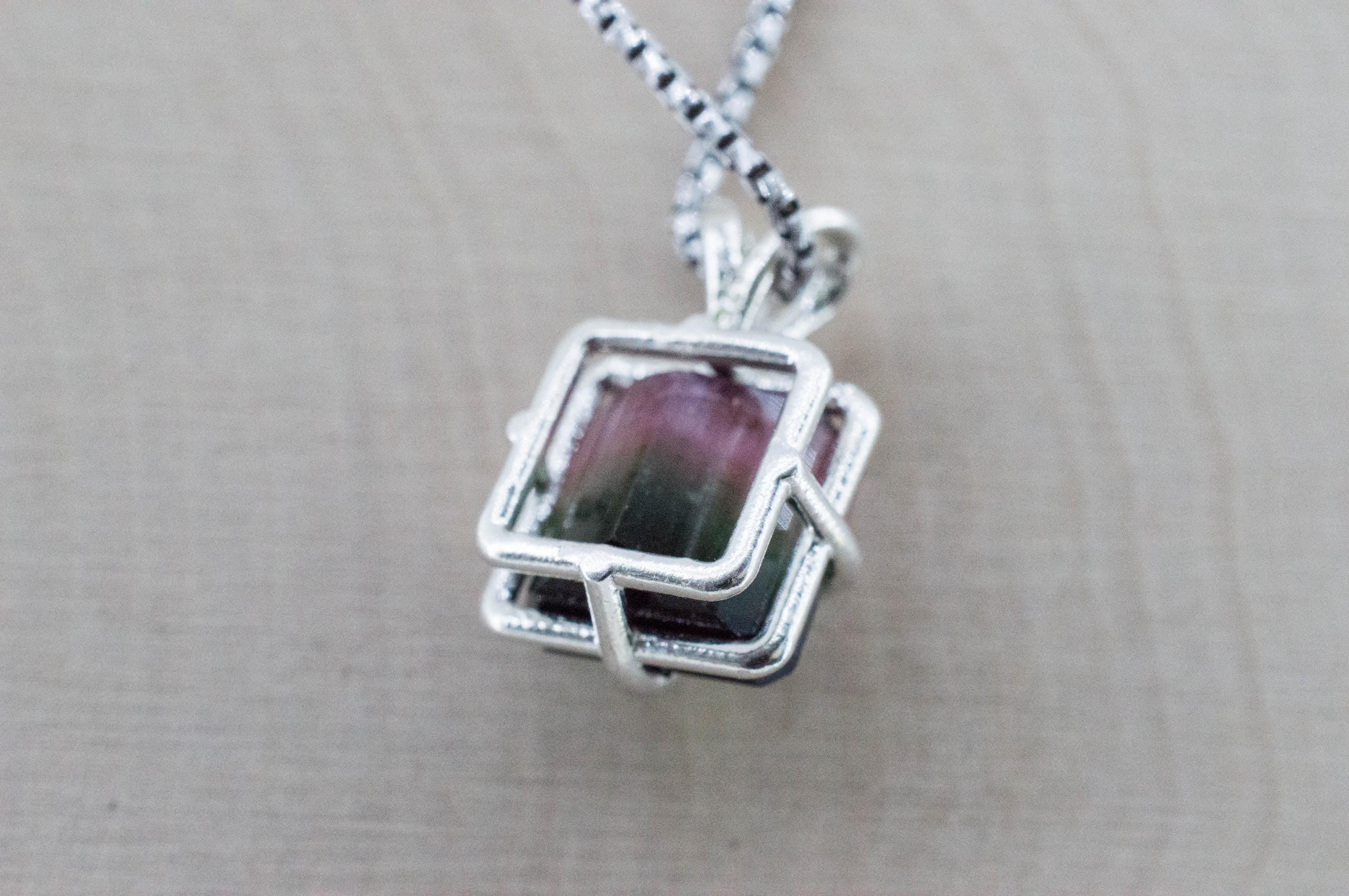 Watermelon Tourmaline Pendant; Natural Untreated Brazil Tourmaline; 6.185cts - Mark Oliver Gems