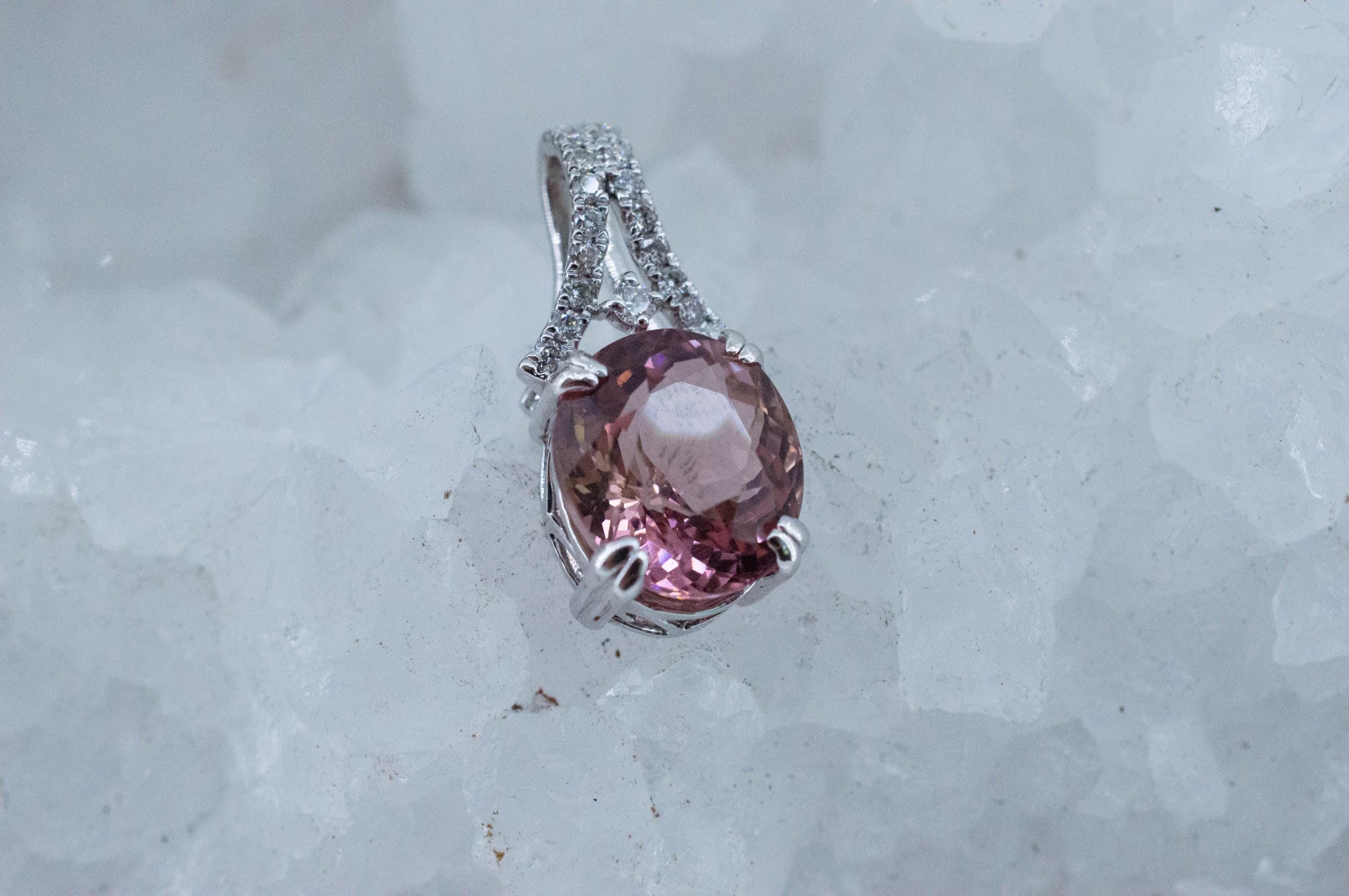 Tourmaline Pendant; Natural Untreated Congo Peach Tourmaline; 3.090cts - Mark Oliver Gems