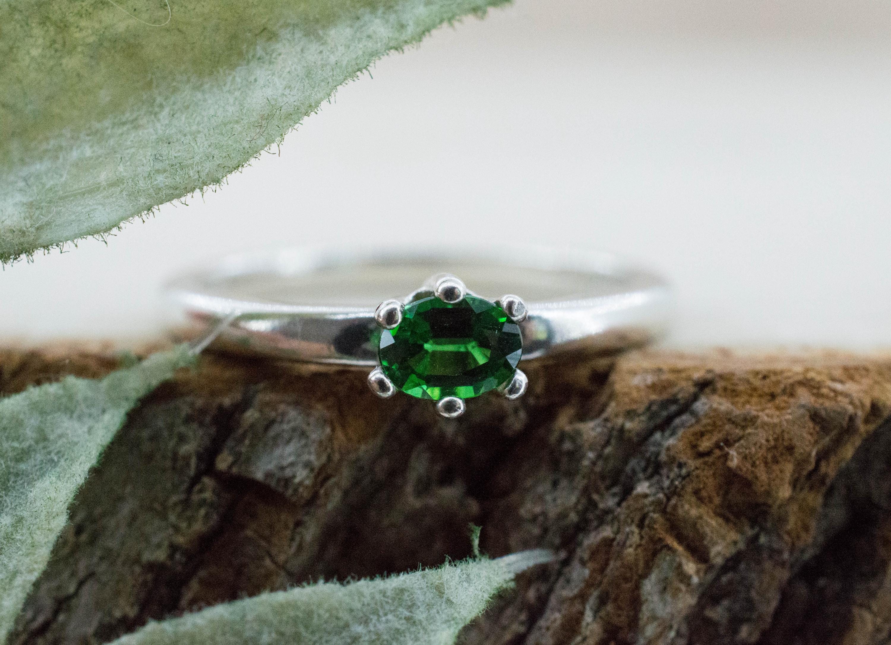 Chrome Tourmaline Ring; Natural Untreated Tanzania Green Tourmaline; 0.290cts - Mark Oliver Gems