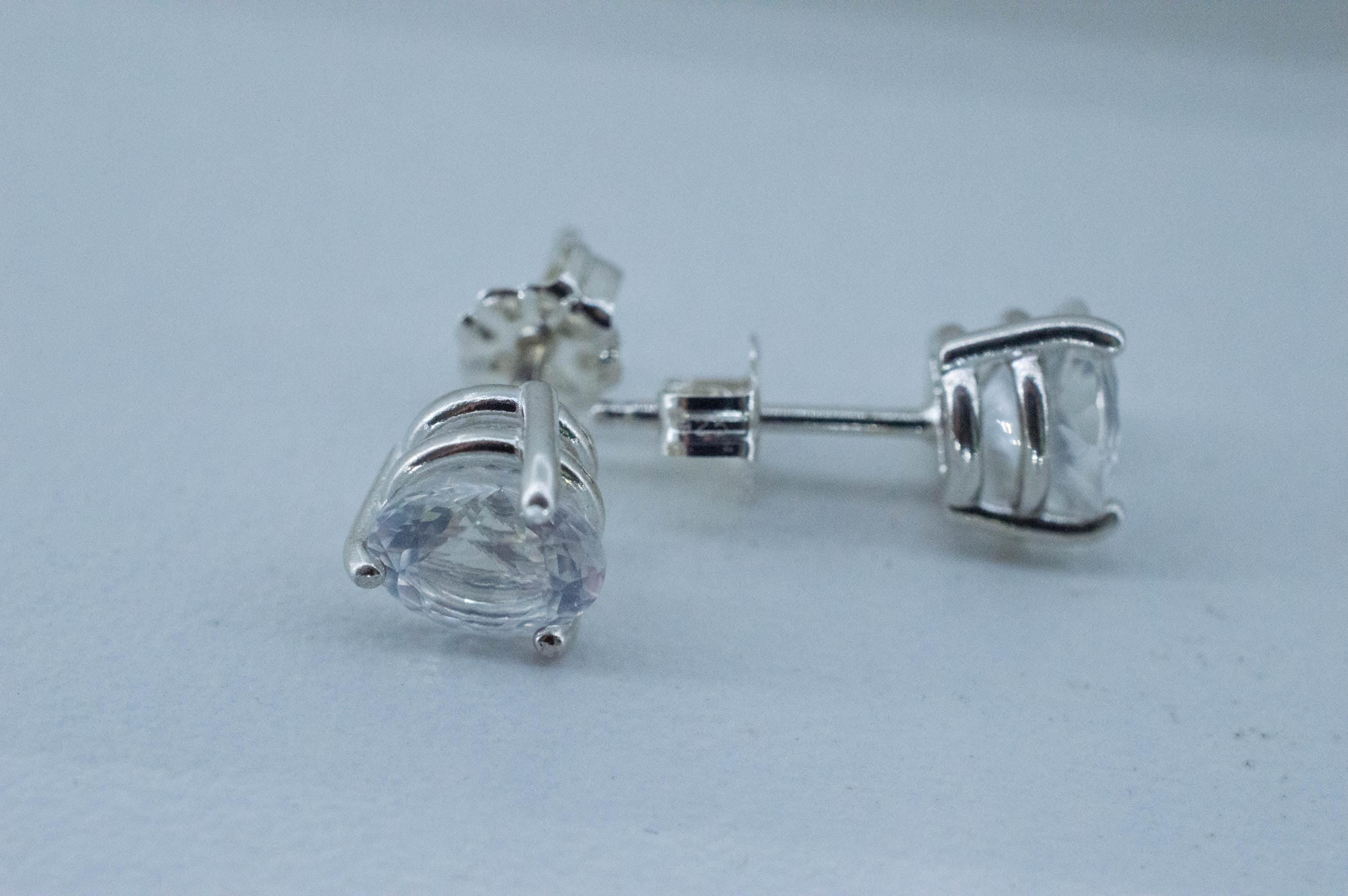 Moon Quartz Earrings, Natural Untreated Brazilian Quartz; 2.230cts - Mark Oliver Gems