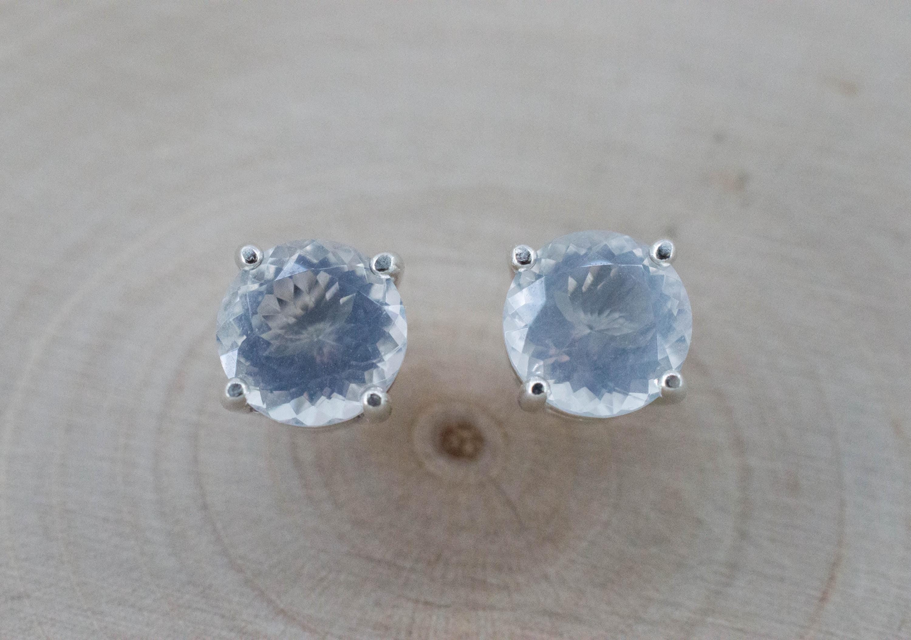 Moon Quartz Earrings, Natural Untreated Brazilian Quartz; 2.440cts - Mark Oliver Gems