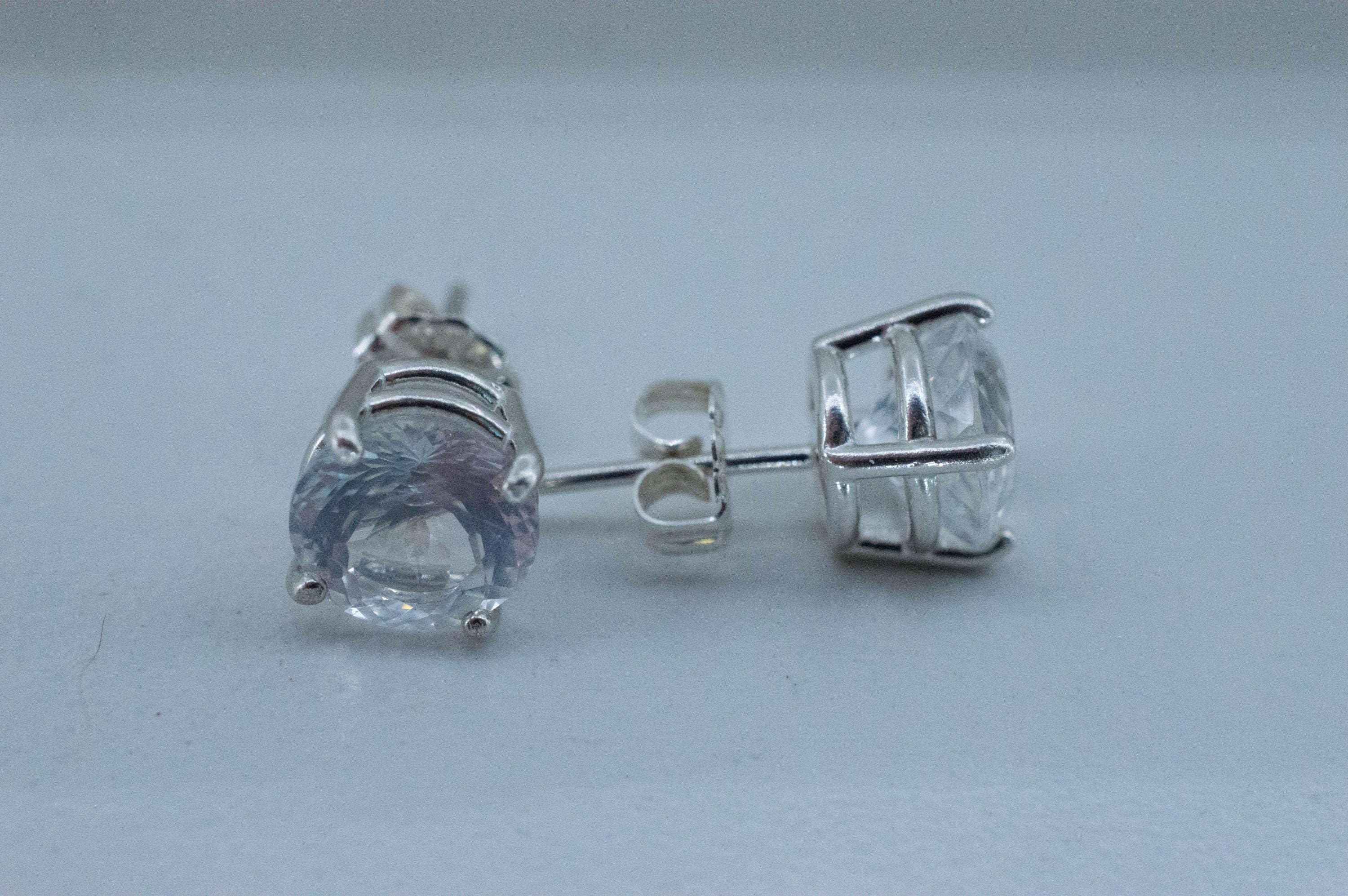 Moon Quartz Earrings, Natural Untreated Brazilian Quartz; 3.530cts - Mark Oliver Gems