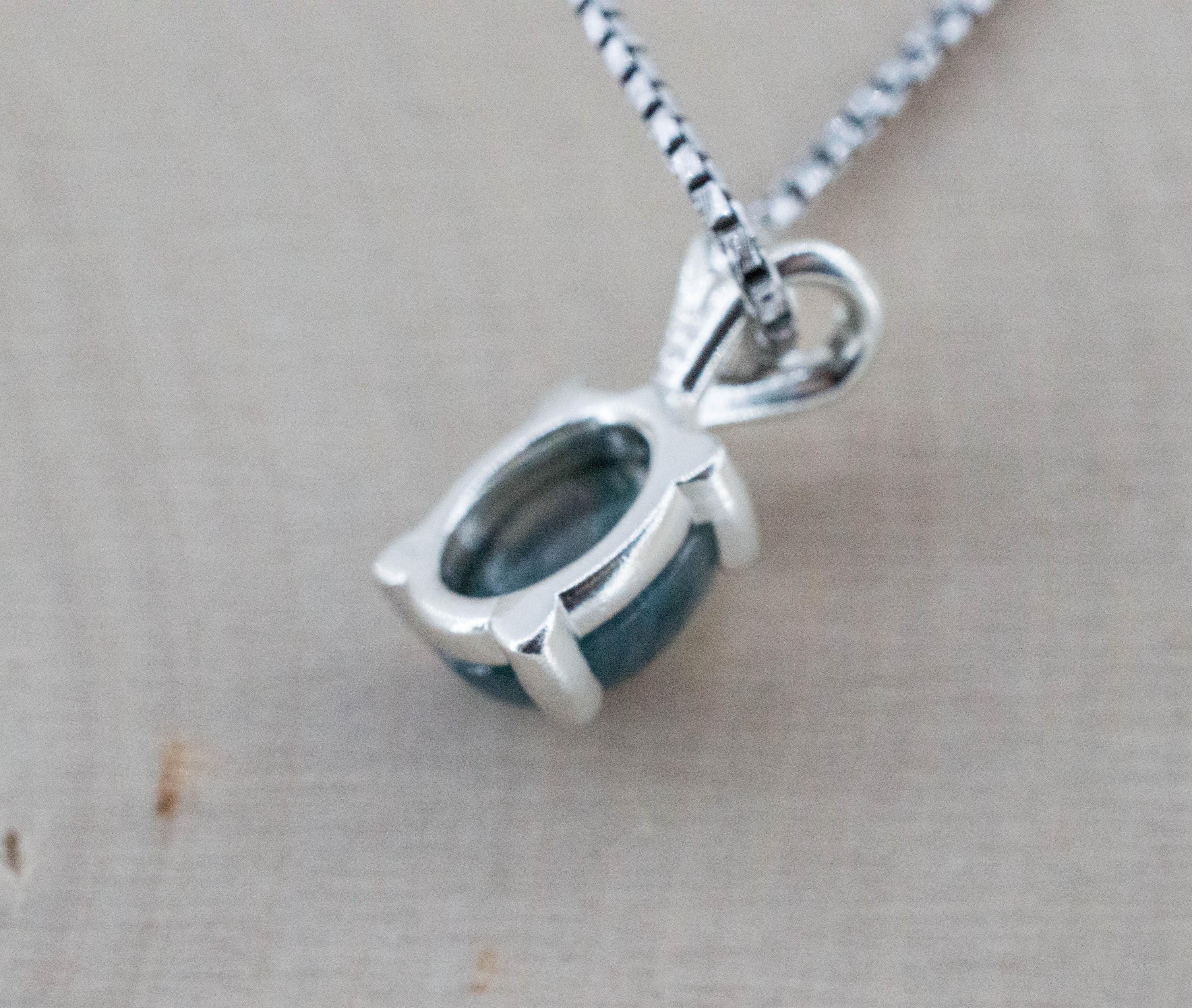 Green Moss Agate Pendant, Natural Untreated India Moss Agate; 2.385cts - Mark Oliver Gems