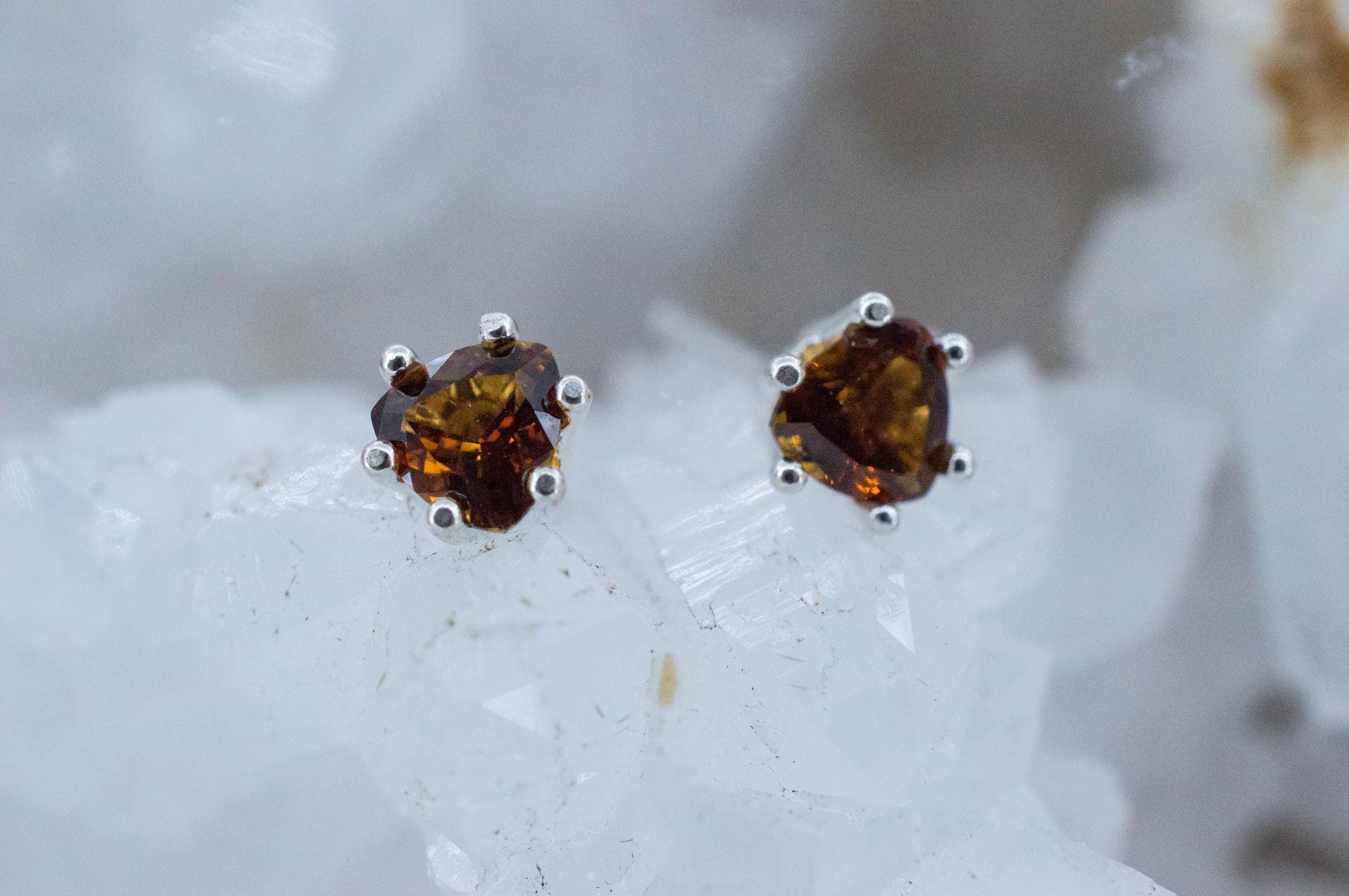 Sunset Tourmaline Earrings; Natural Untreated Tanzania Tourmaline; 0.700cts - Mark Oliver Gems