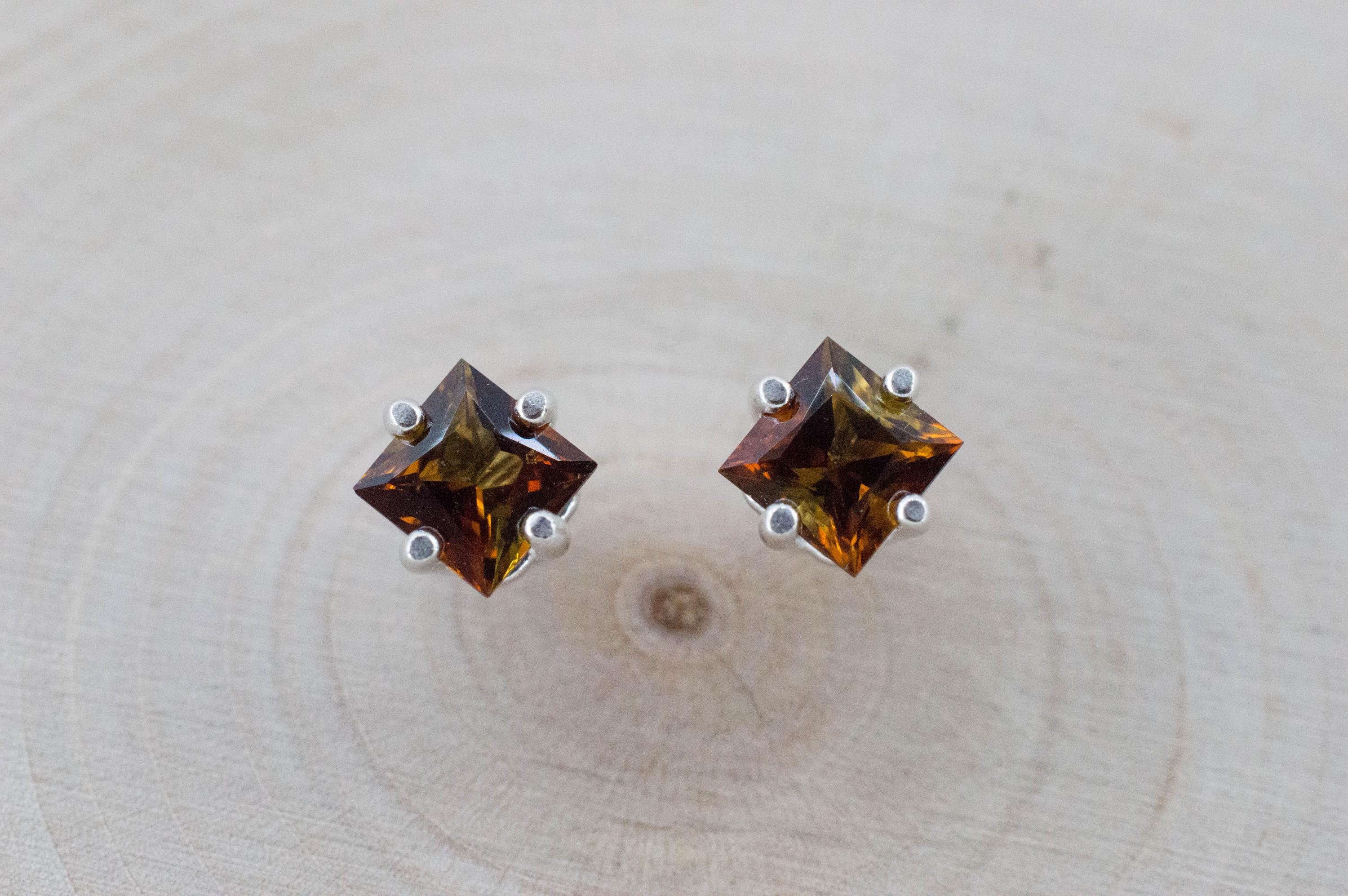Sunset Tourmaline Earrings; Natural Untreated Tanzania Tourmaline; 1.245cts - Mark Oliver Gems