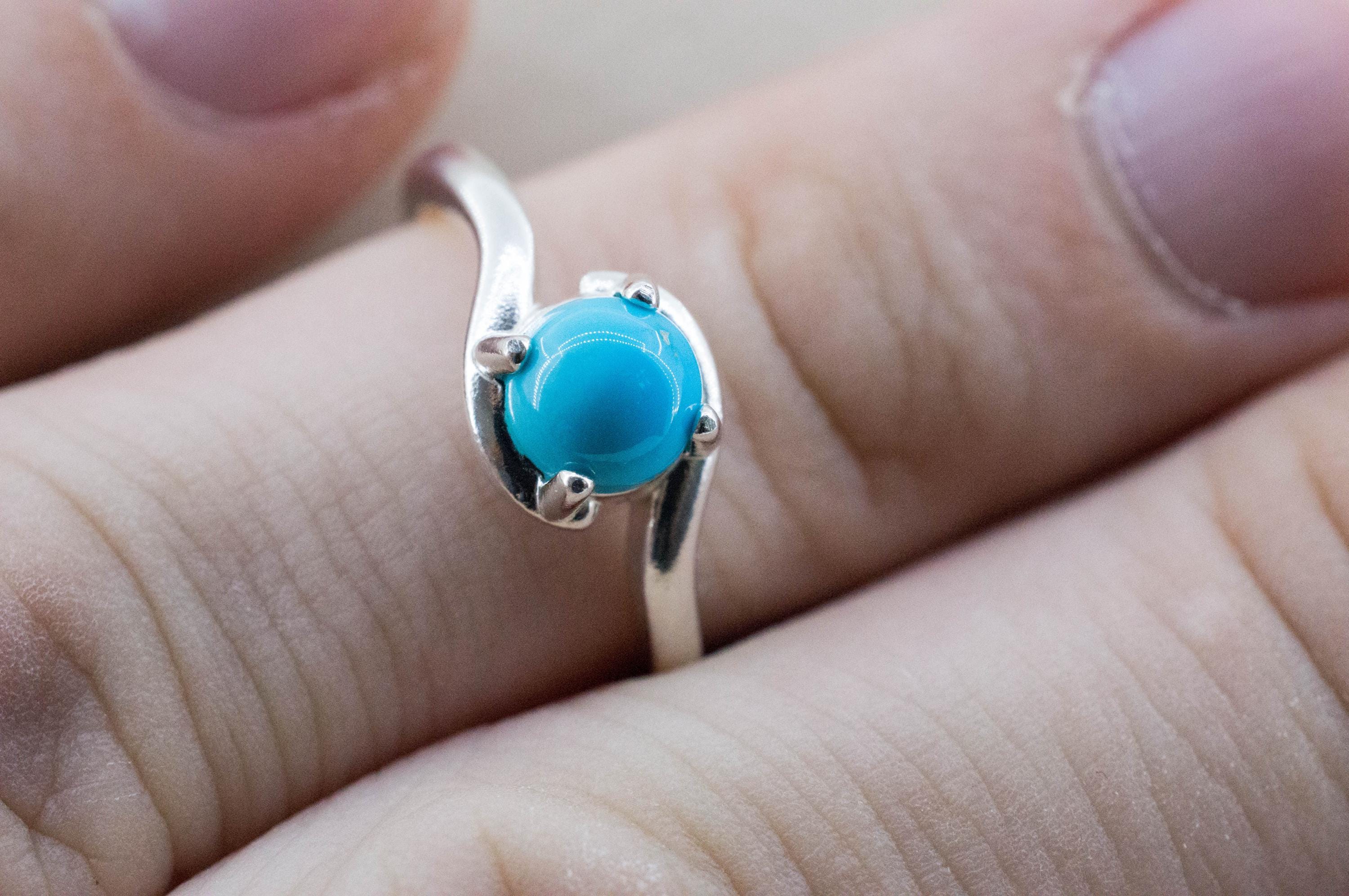 Turquoise Ring, Natural Sleeping Beauty Turquoise; 0.905cts - Mark Oliver Gems