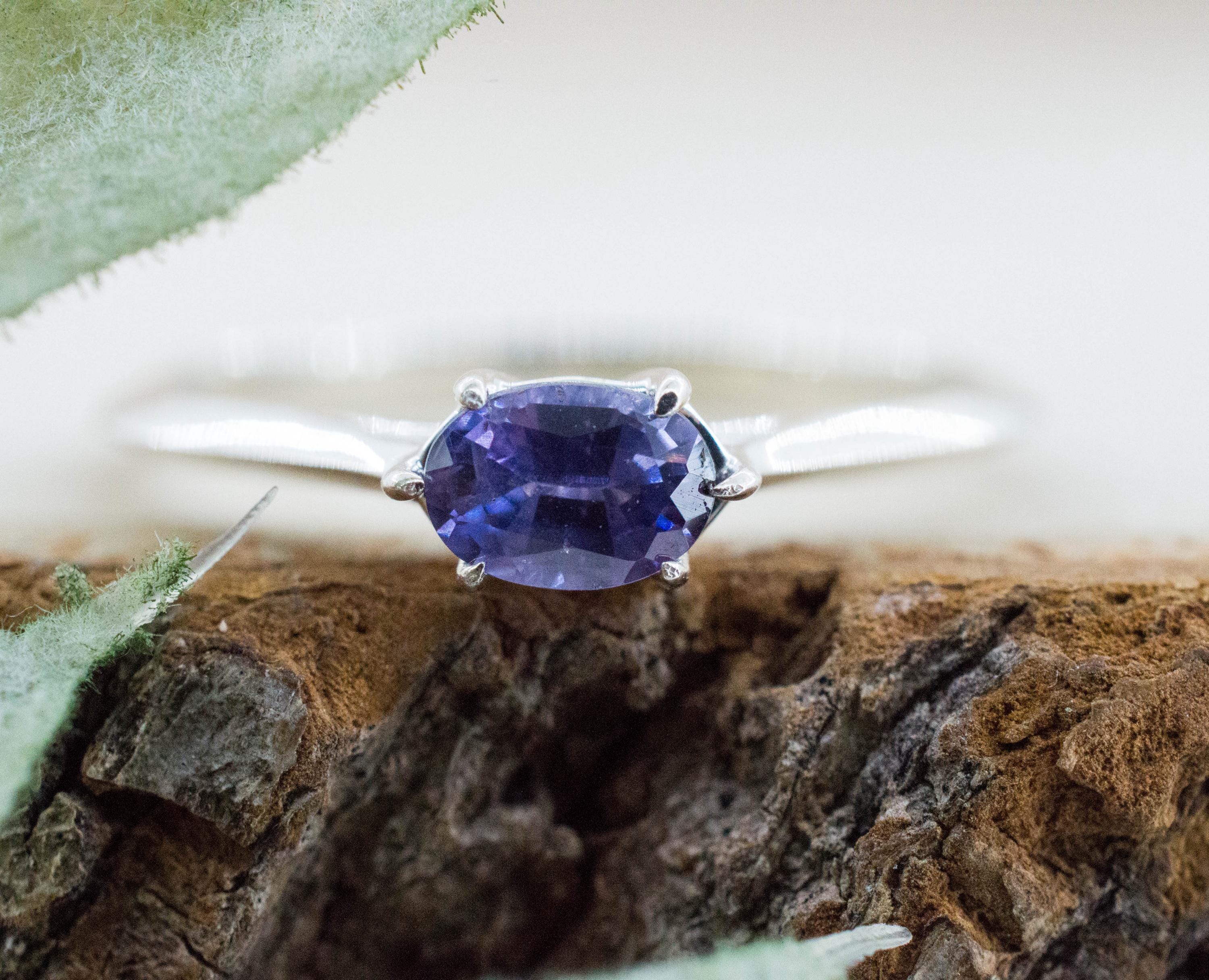 Purple Sapphire Ring, Natural Untreated Tanzania Umba Sapphire; 0.485cts - Mark Oliver Gems