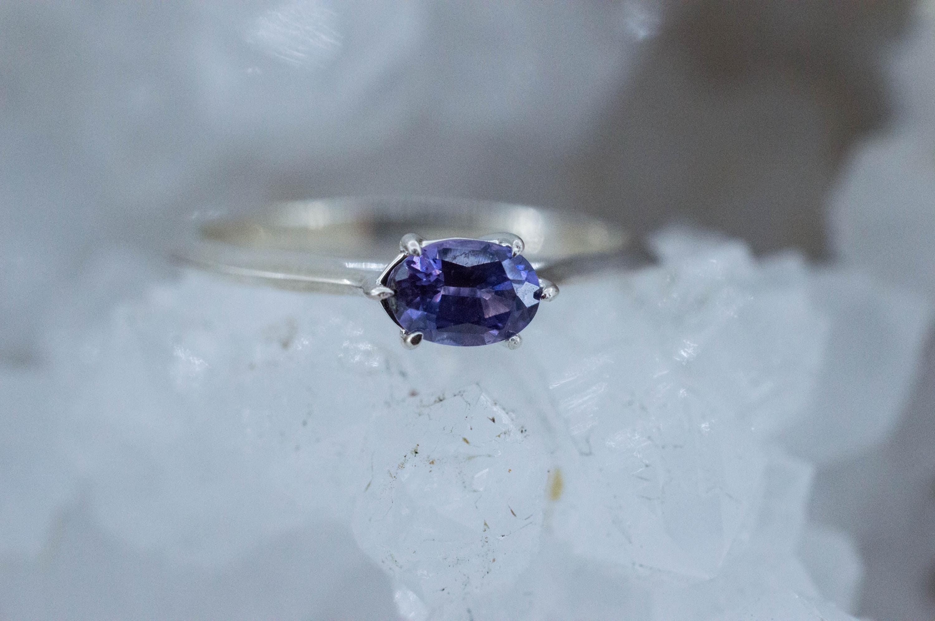 Purple Sapphire Ring, Natural Untreated Tanzania Umba Sapphire; 0.485cts - Mark Oliver Gems
