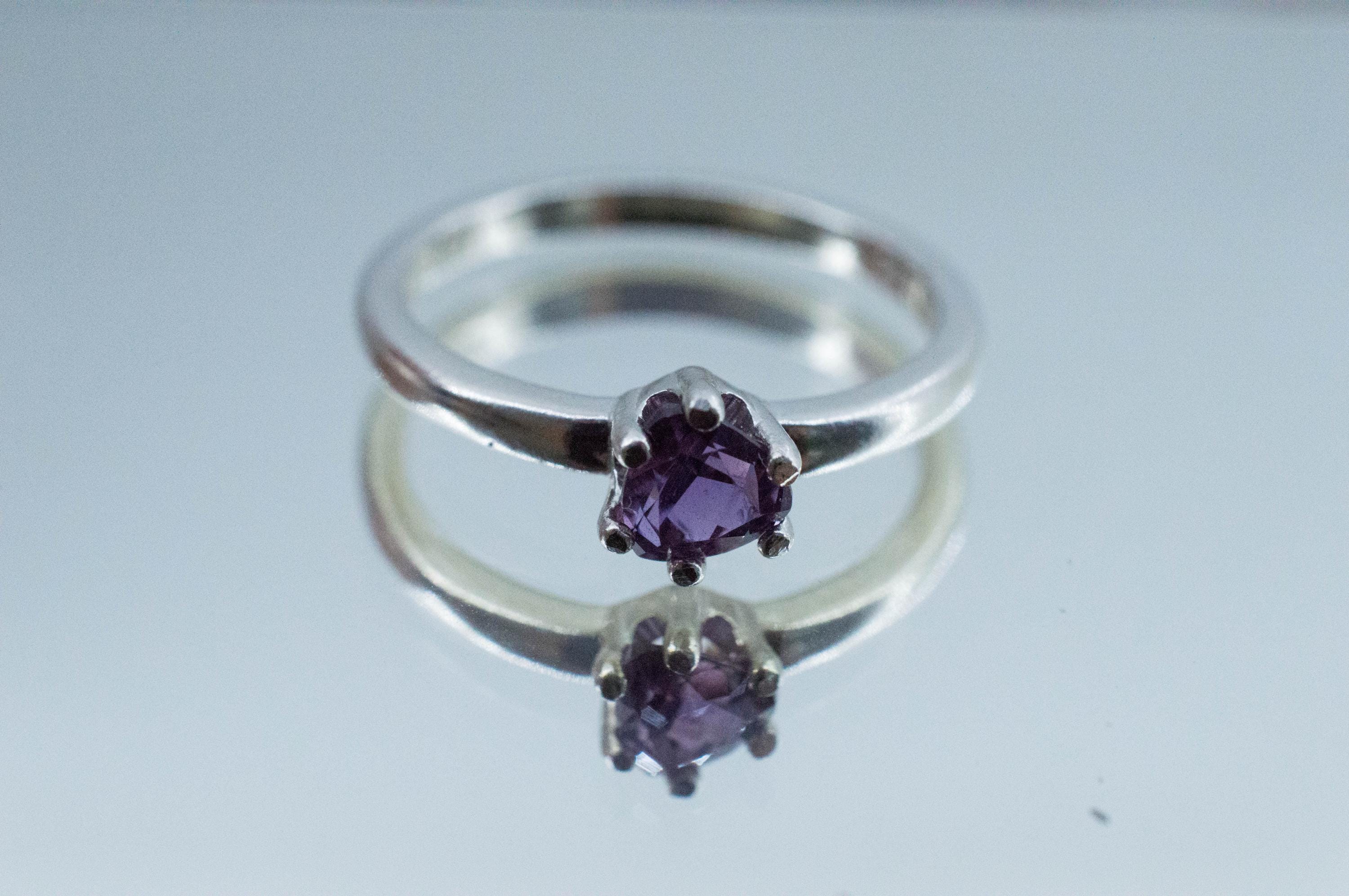 Purple Sapphire Ring, Natural Untreated Tanzania Umba Sapphire; 0.565cts - Mark Oliver Gems