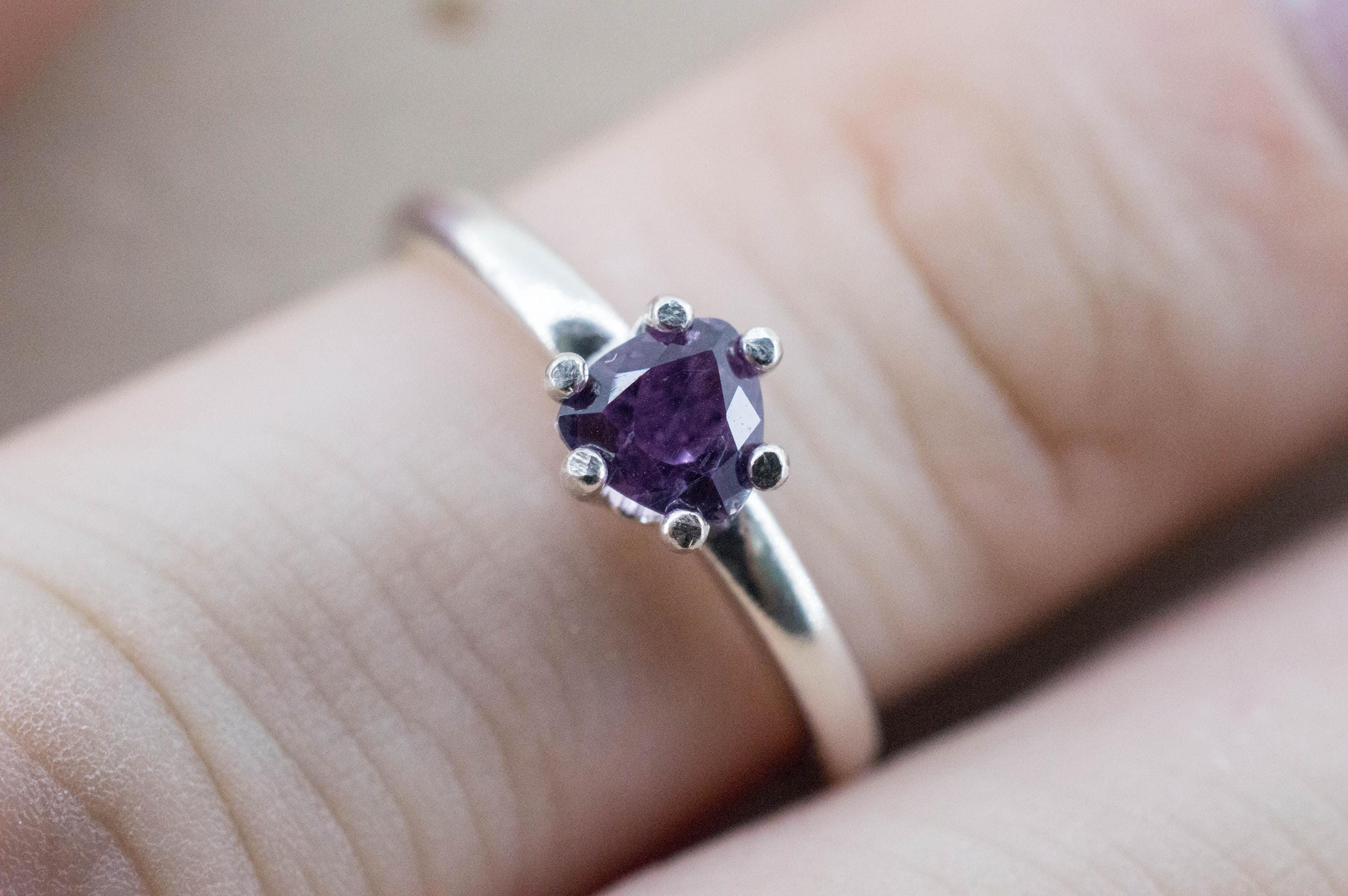 Purple Sapphire Ring, Natural Untreated Tanzania Umba Sapphire; 0.565cts - Mark Oliver Gems