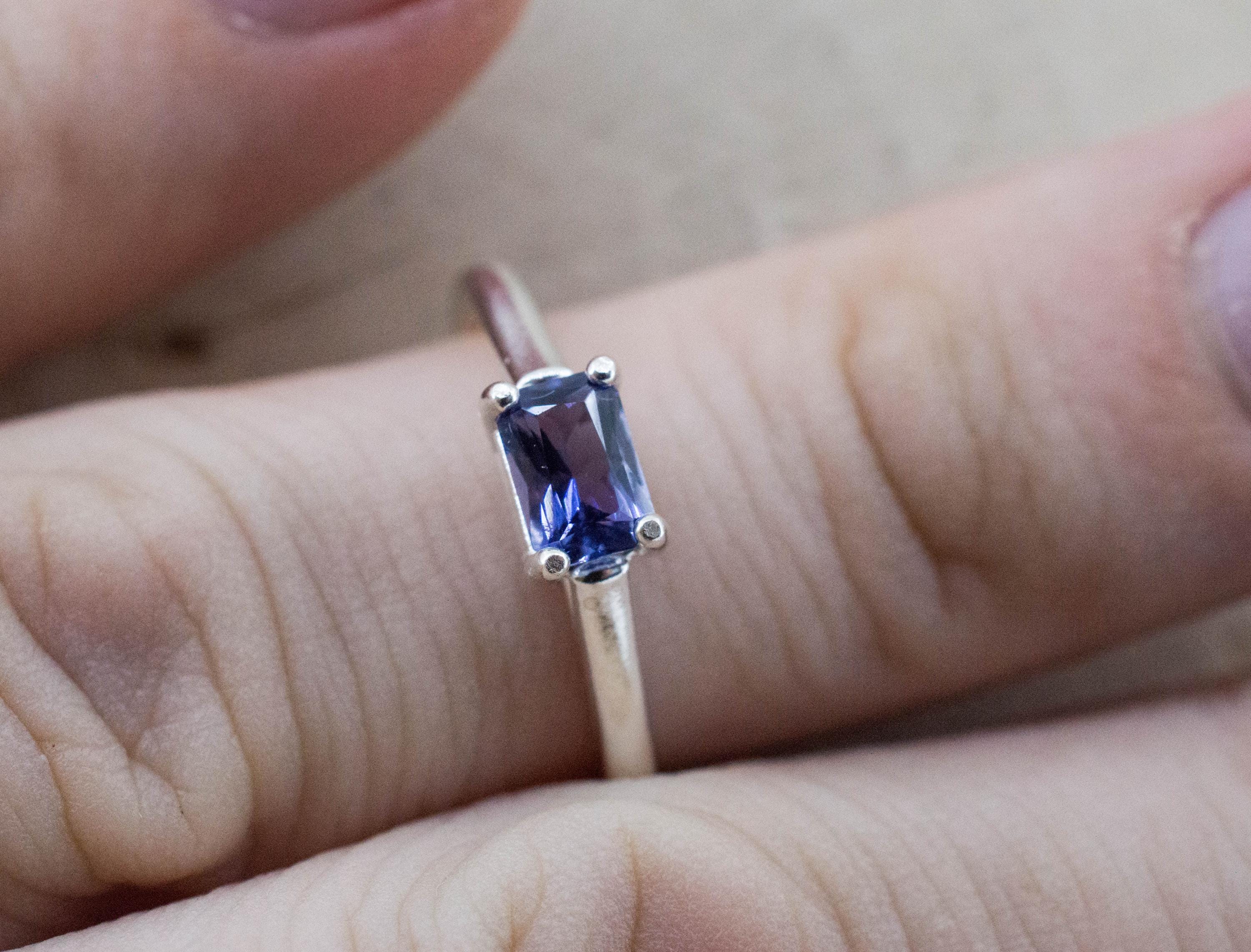 Iolite Ring; Natural Untreated Tanzania Iolite; 0.465cts - Mark Oliver Gems