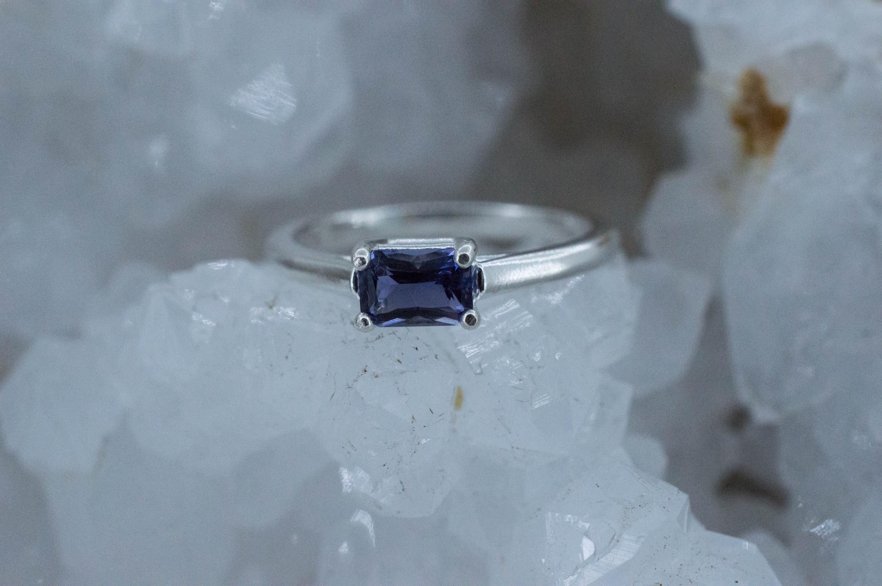 Iolite Ring; Natural Untreated Tanzania Iolite; 0.465cts - Mark Oliver Gems