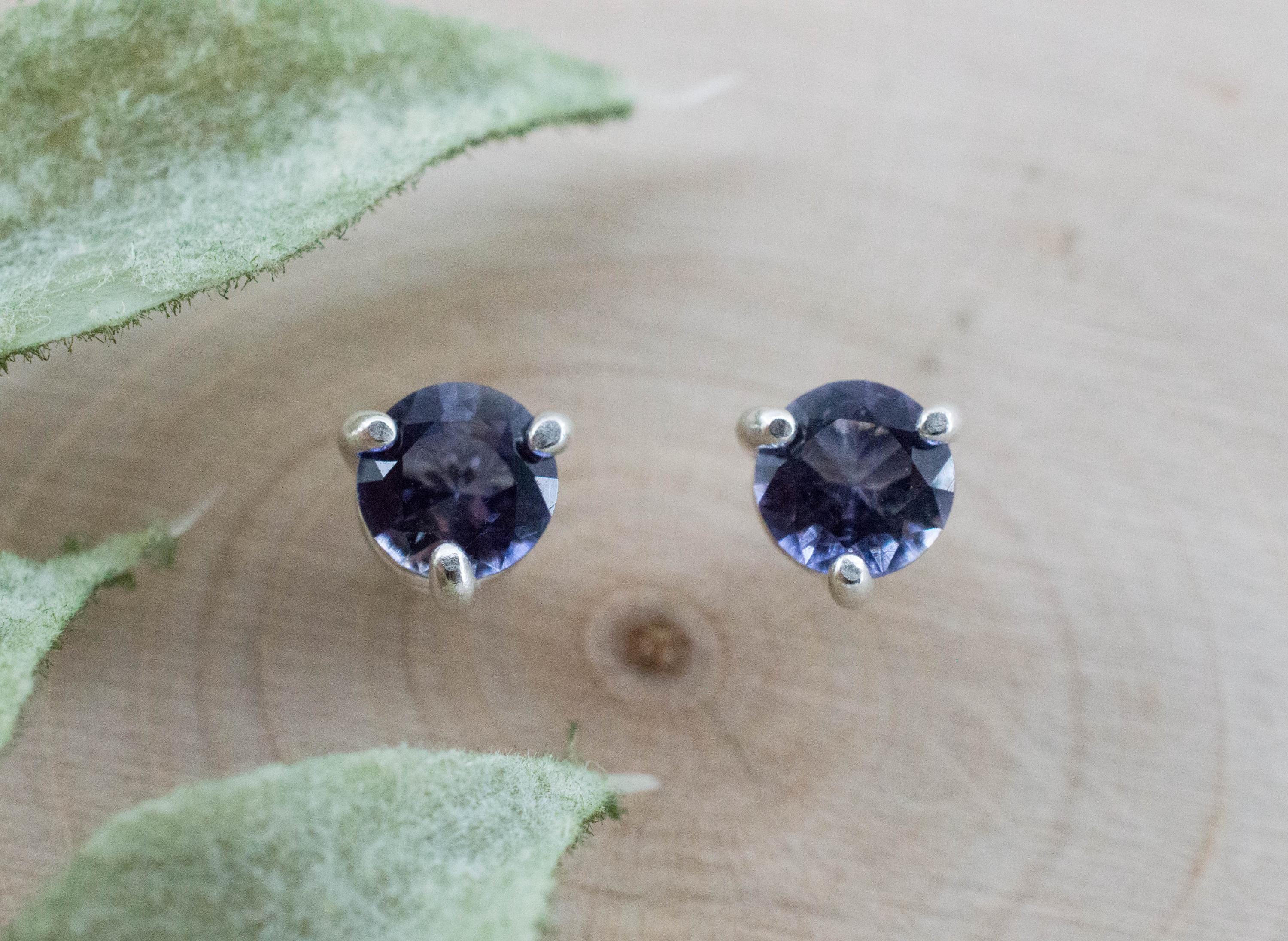 Iolite Earrings; Natural Untreated Tanzania Iolite; 0.695ctw - Mark Oliver Gems
