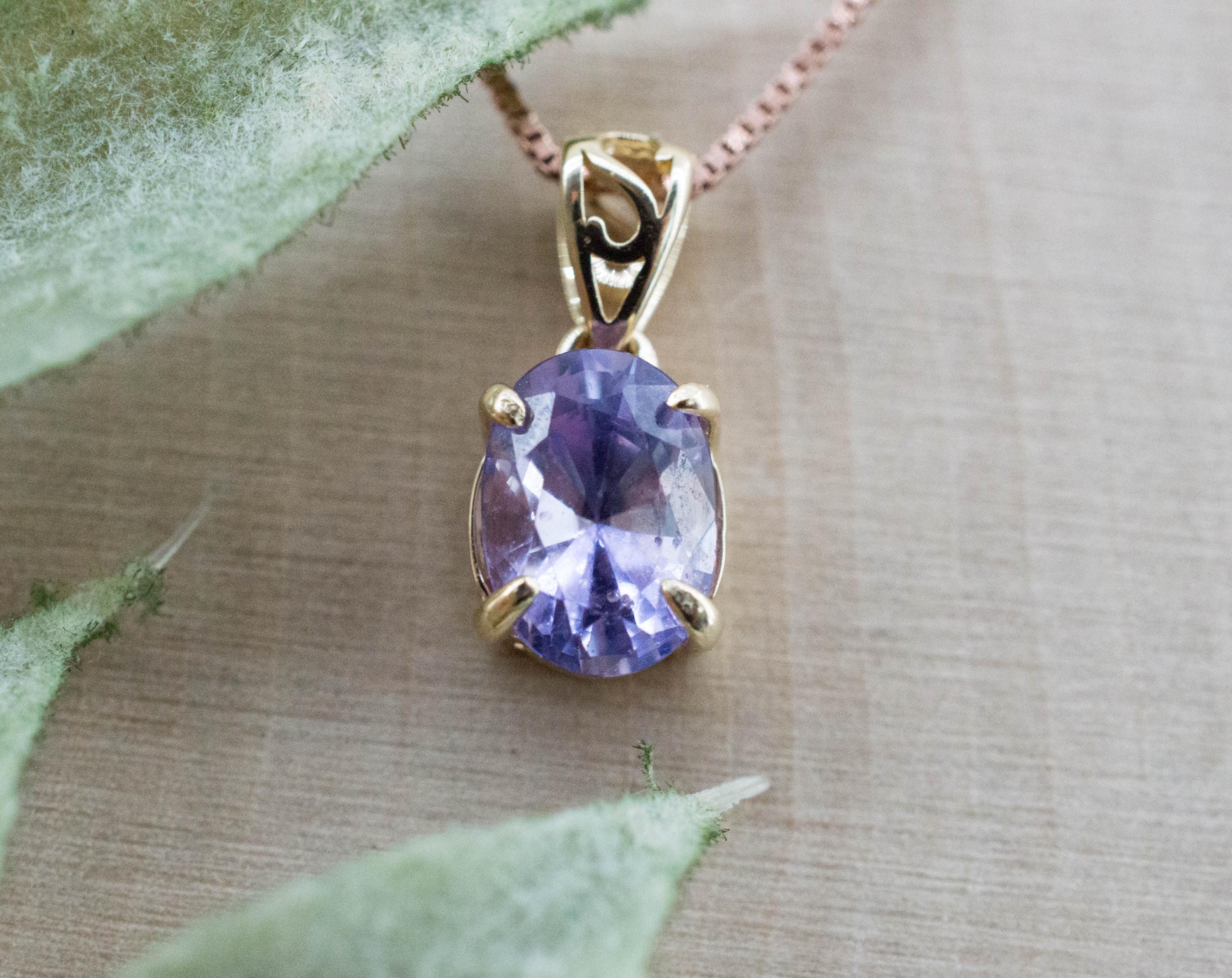Lavender Sapphire Pendant; Natural Untreated Sri Lanka Sapphire; 1.160cts - Mark Oliver Gems