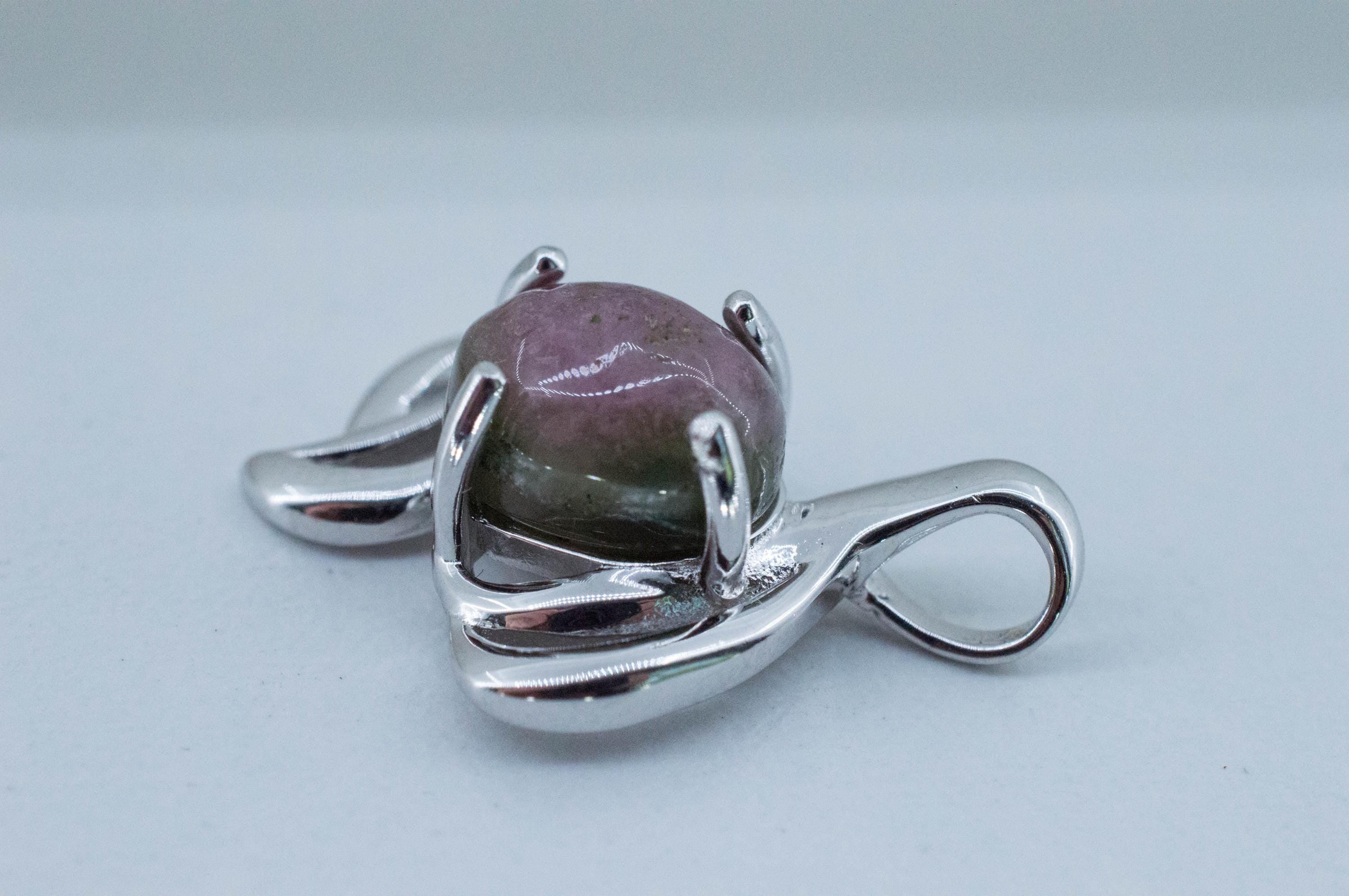 Watermelon Tourmaline Pendant; Natural Untreated Brazil Tourmaline; 4.430cts - Mark Oliver Gems