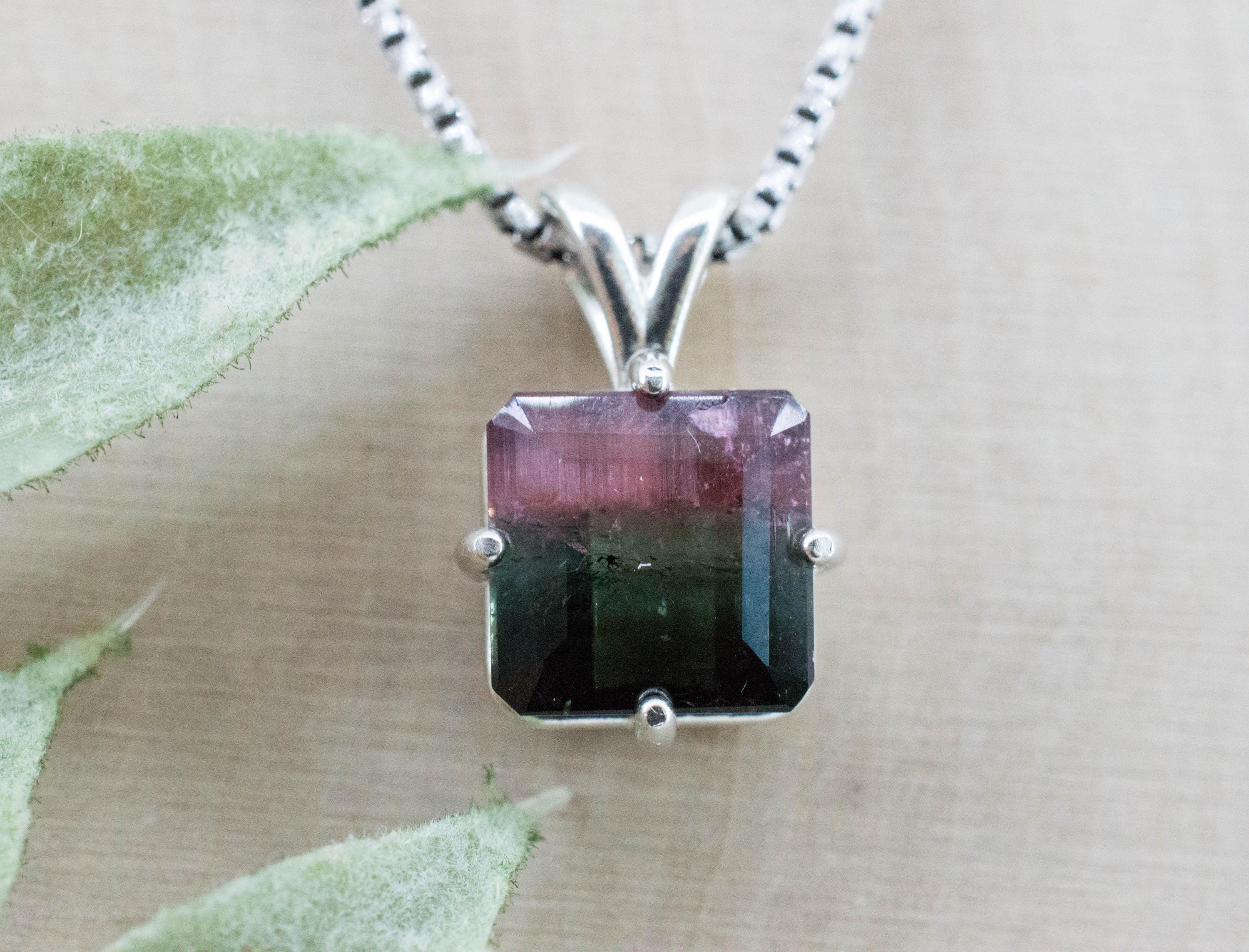 Watermelon Tourmaline Pendant; Natural Untreated Brazil Tourmaline; 4.470cts - Mark Oliver Gems