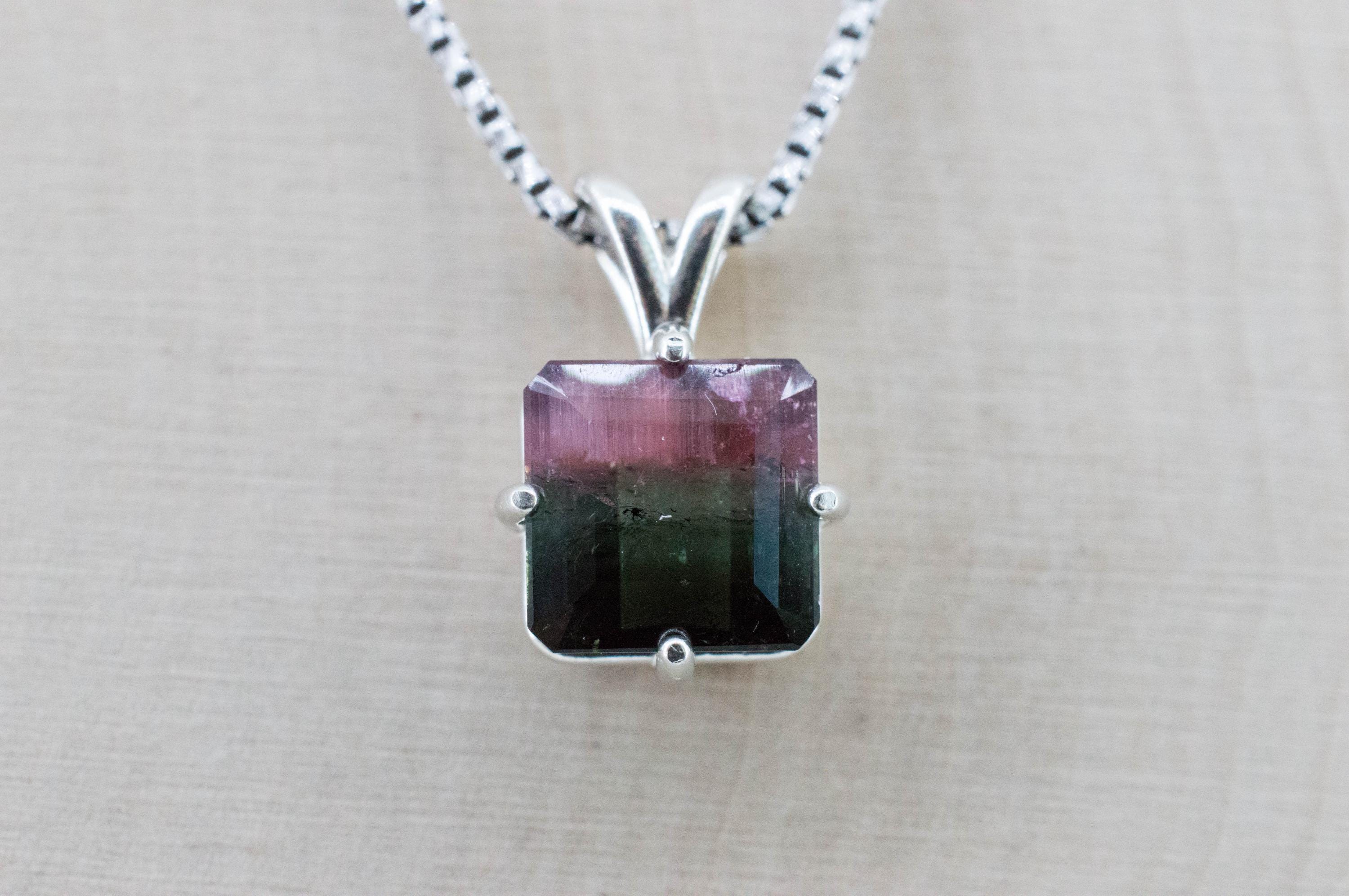 Watermelon Tourmaline Pendant; Natural Untreated Brazil Tourmaline; 4.470cts - Mark Oliver Gems
