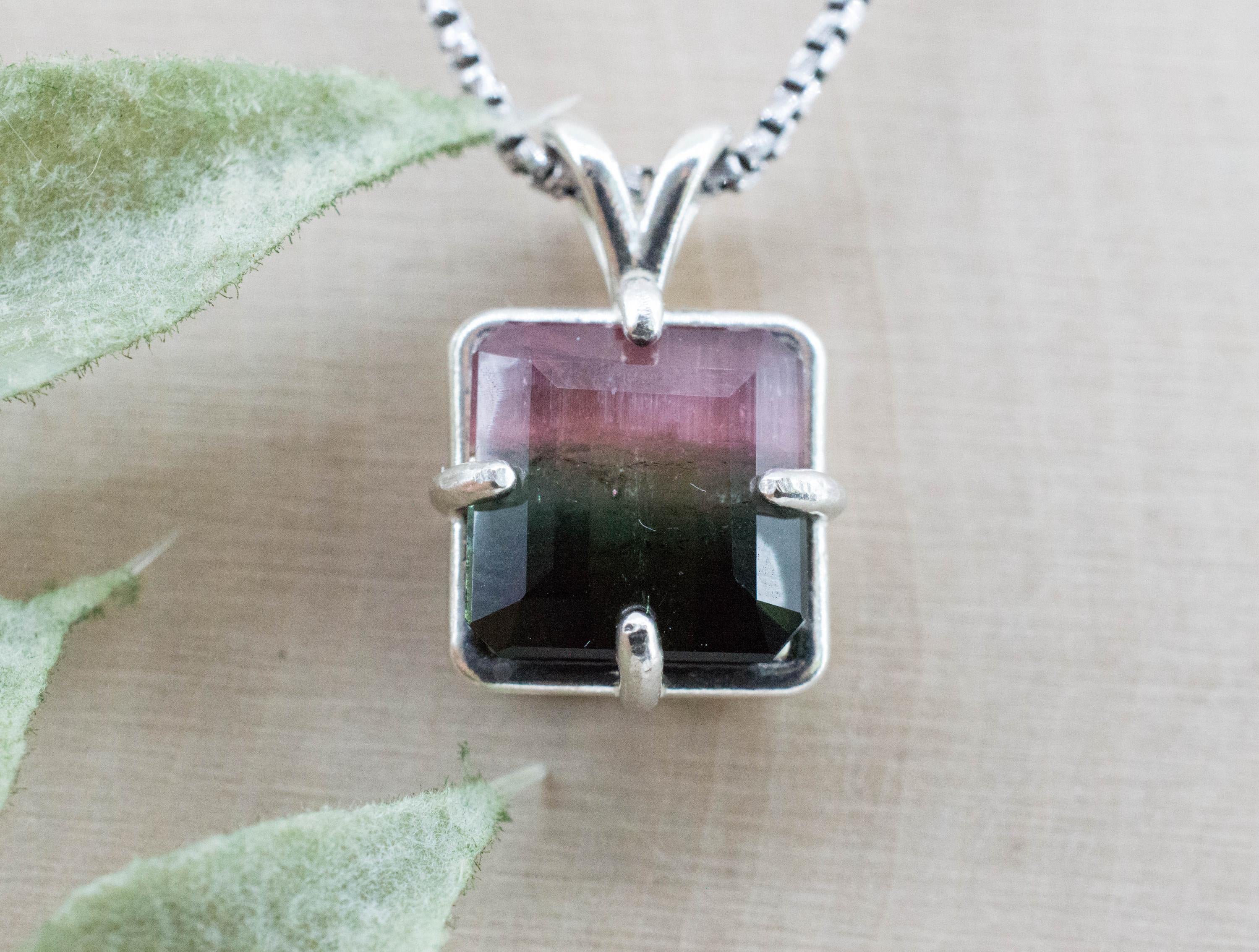 Watermelon Tourmaline Pendant; Natural Untreated Brazil Tourmaline; 6.185cts - Mark Oliver Gems