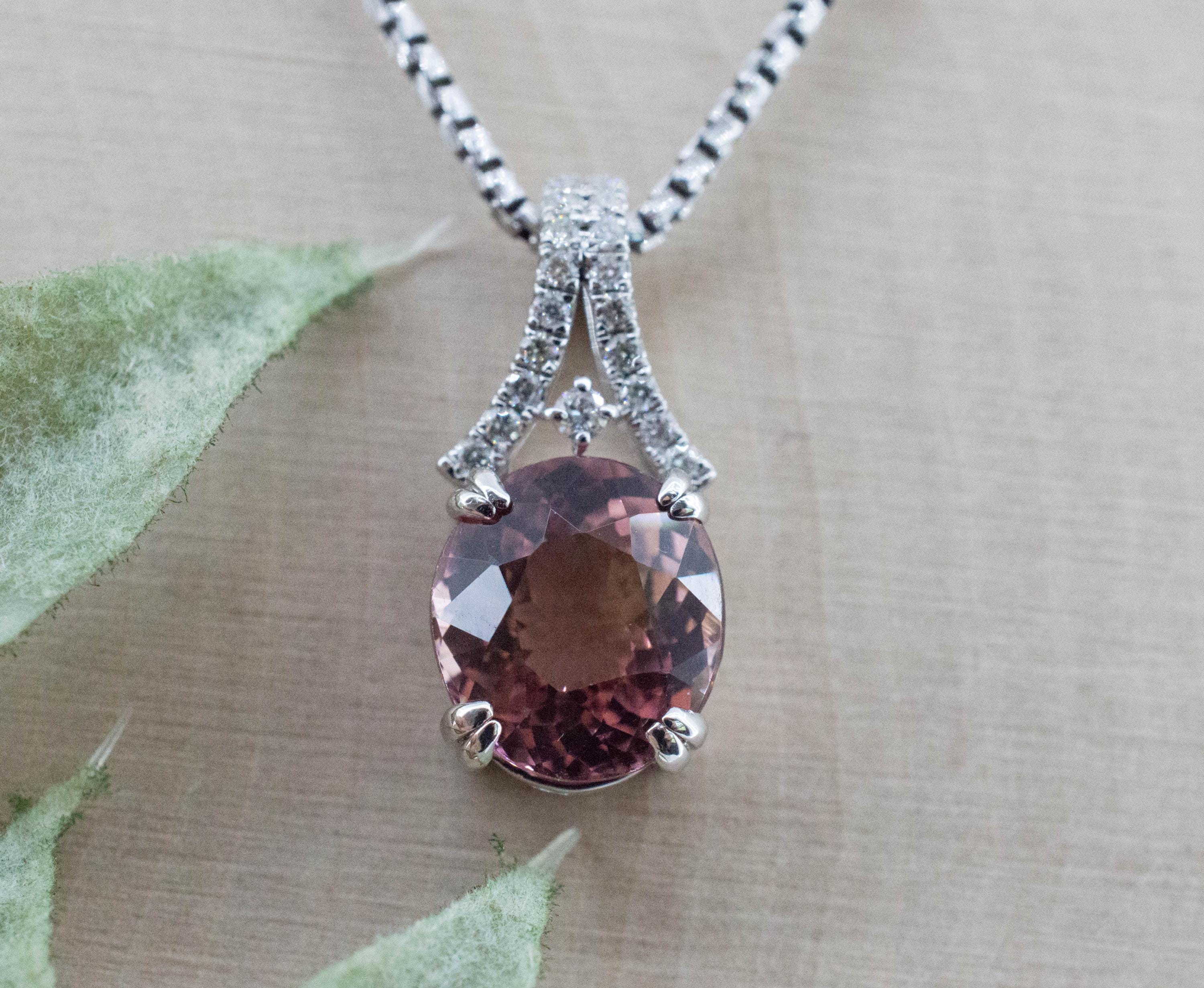 Tourmaline Pendant; Natural Untreated Congo Peach Tourmaline; 3.090cts - Mark Oliver Gems